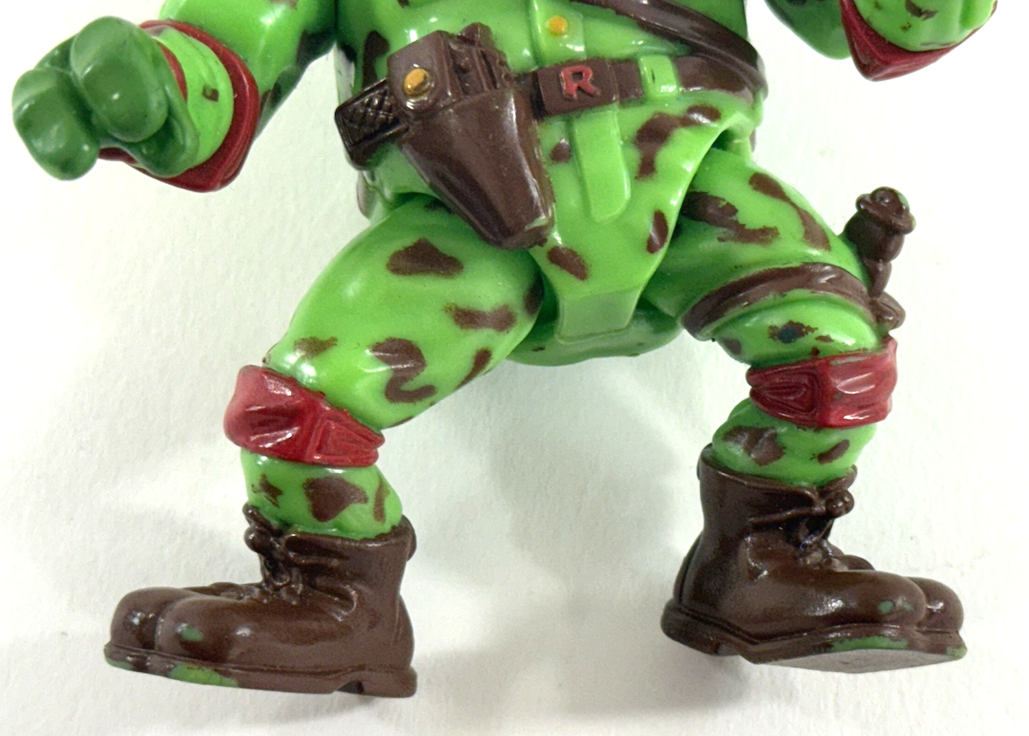 Playmates 1991  Raph The Teen Green Beret 6" Loose Action Figure - TMNT