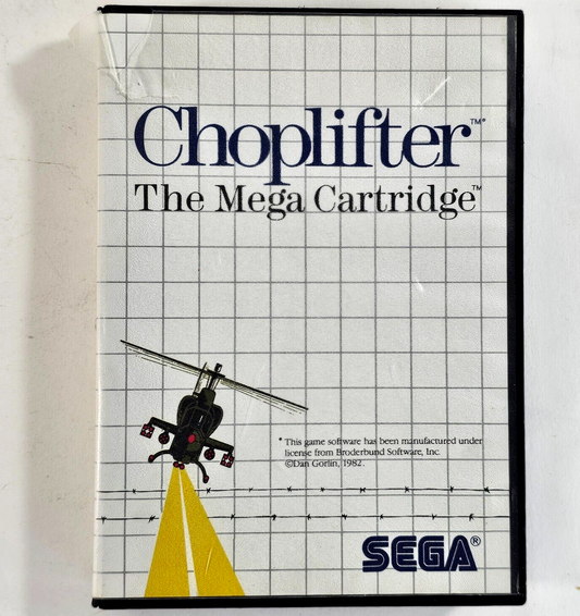Choplifter (Sega Master System, 1986) Game and Case - Tested and Working