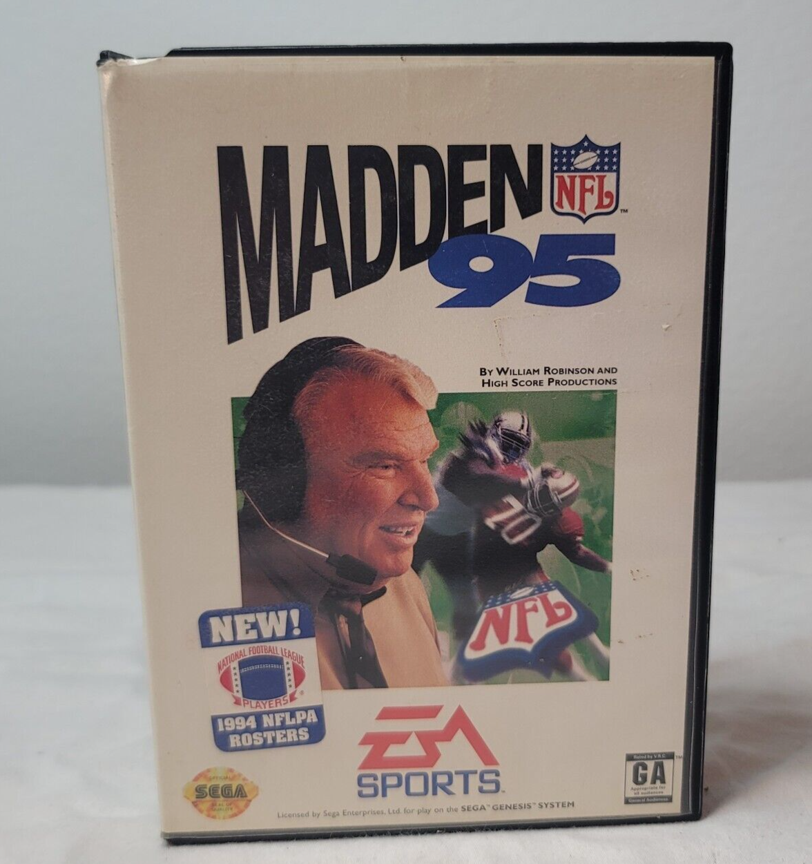 Madden NFL 95 (Sega Genesis, 1994) Game and Case