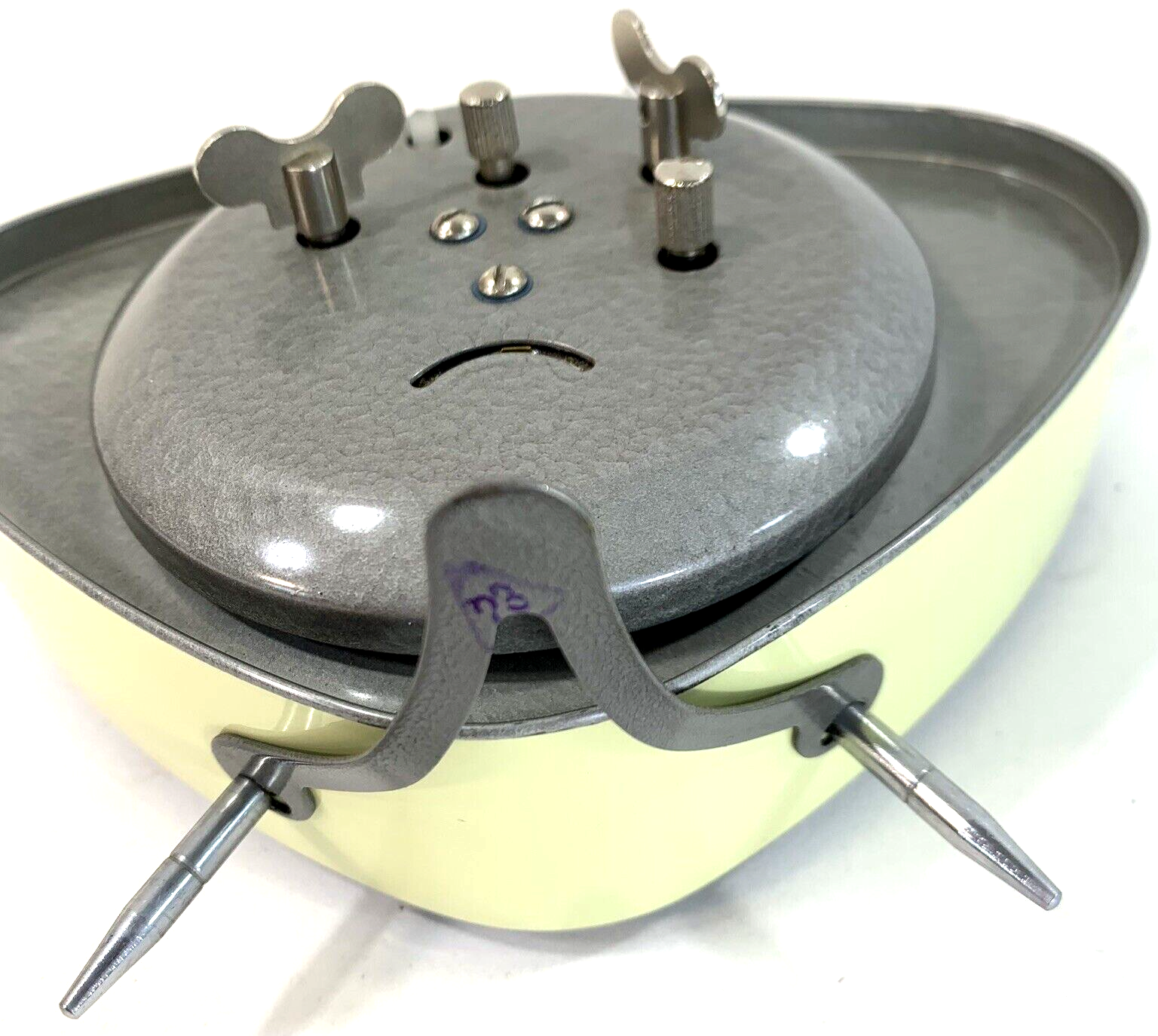 1988 Leadworks Inc. Wind-up Mid-Century Modern Alarm Clock - Tested and Working