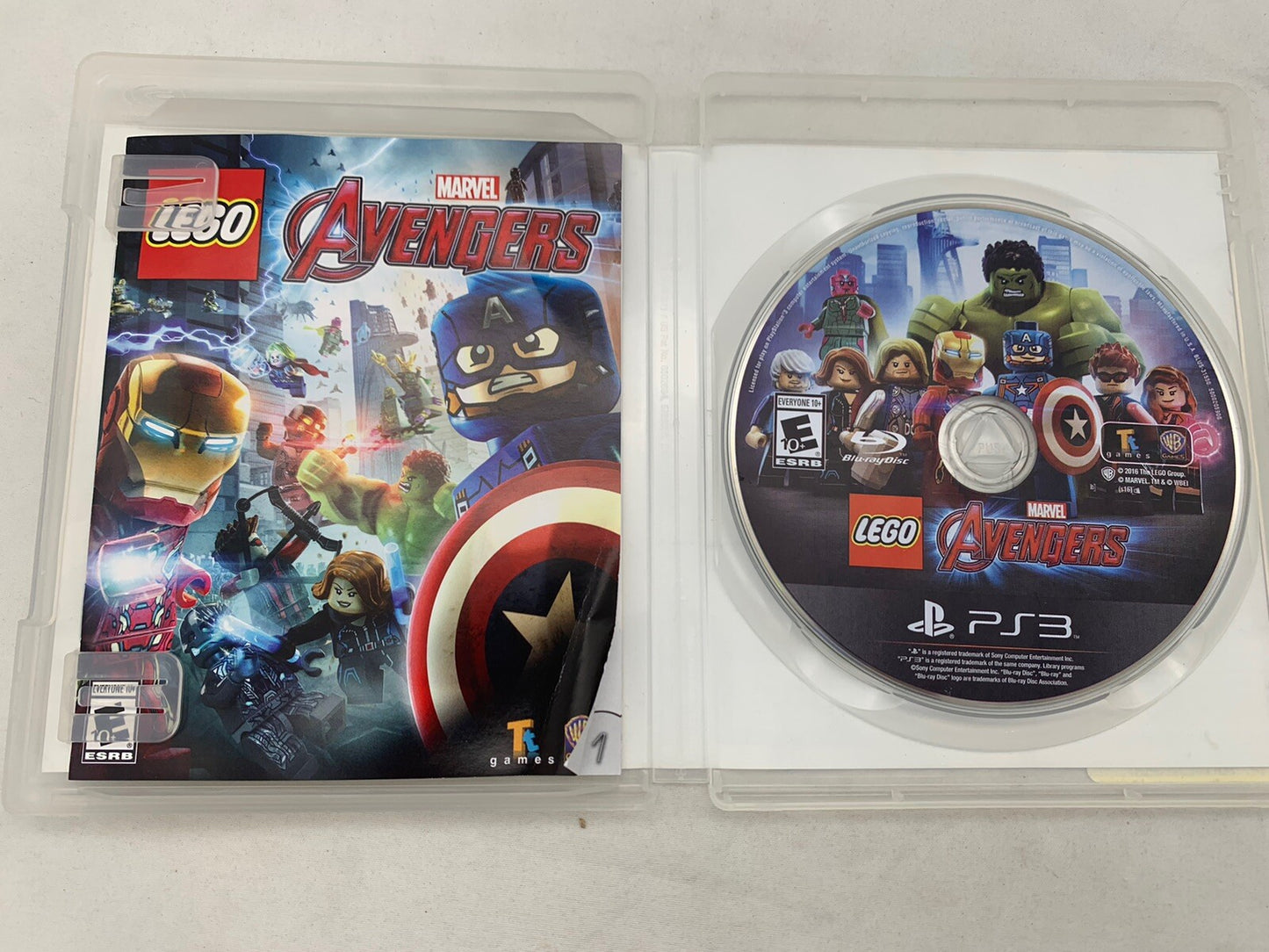 LEGO Marvel's Avengers (Sony PlayStation 3, 2016) Game Case Manual - Tested