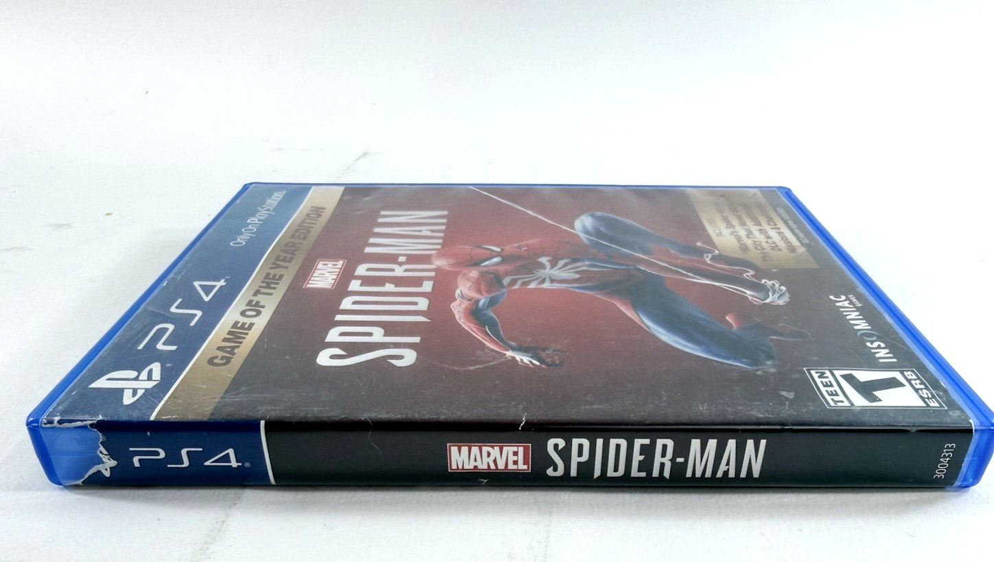 Marvel Spider-Man (PlayStation 4, 2018) Game, Case, Insert - Tested and Working