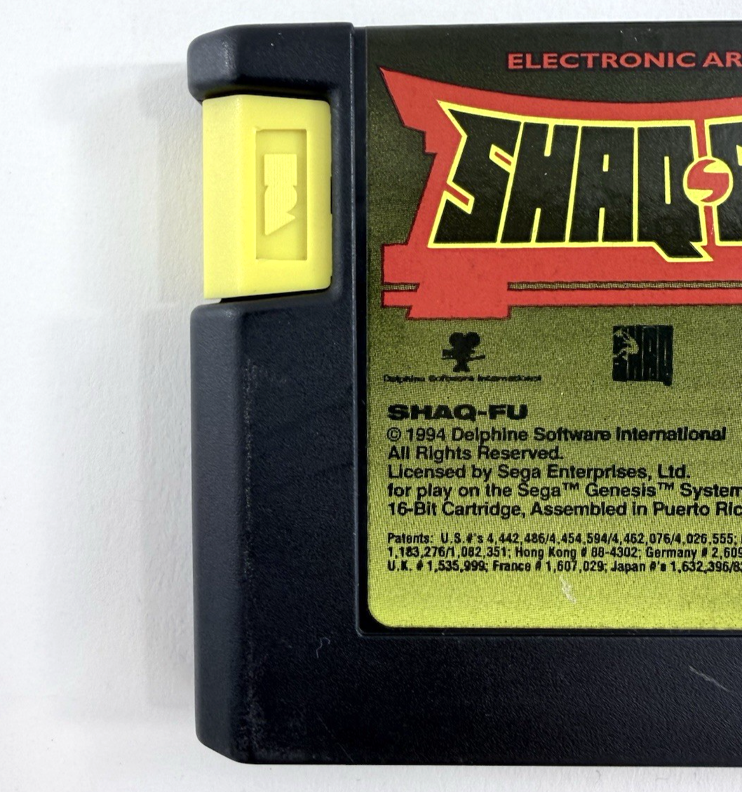 Shaq-Fu (Sega Genesis, 1994) Game, Case, Manual - Tested and Working
