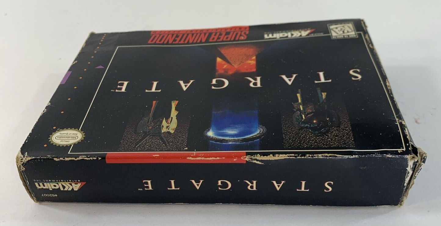 Stargate (Super Nintendo, 1991) Game, Box, Manual, Poster, Insert, Registration