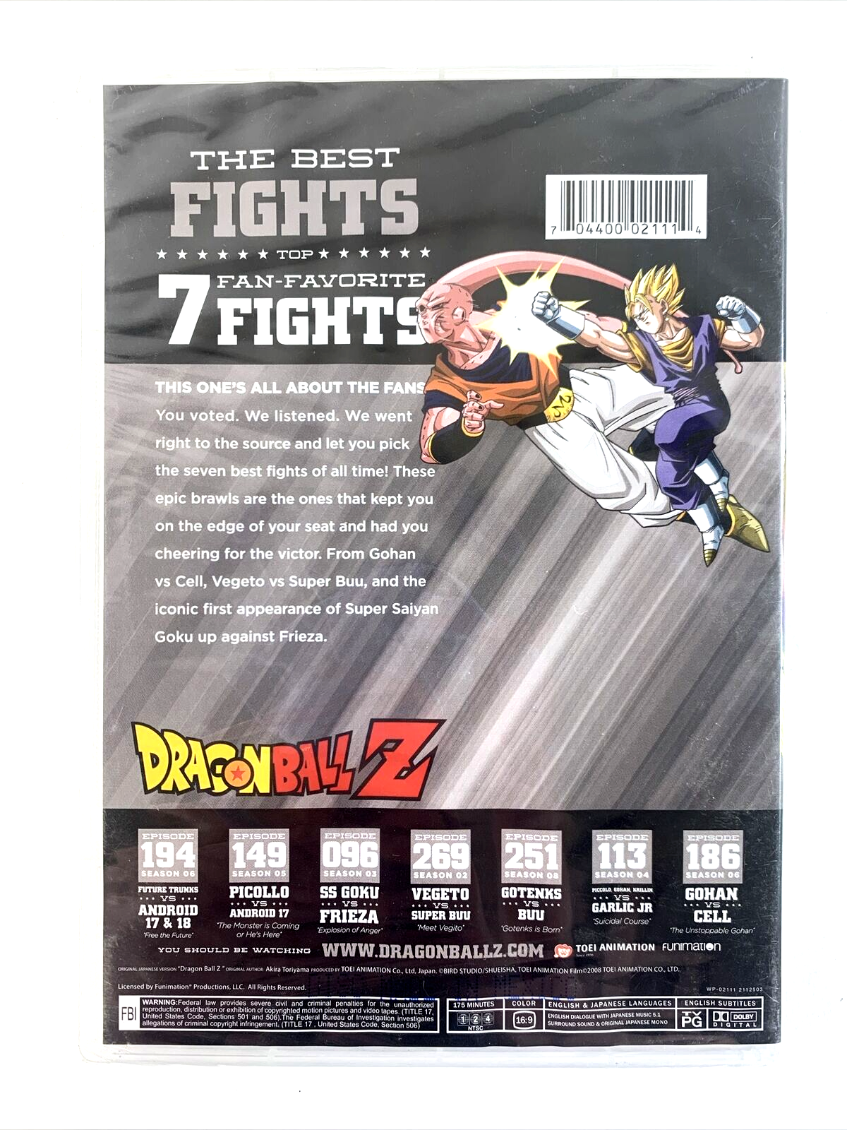 Dragon Ball Z: The Best Fights (DVD) New, Factory Sealed