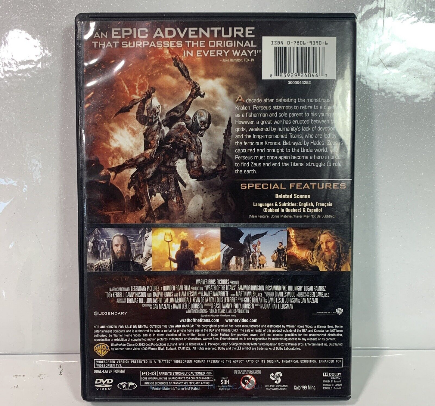 Clash of the Titans (DVD, 1981) w/Clash of the Titans 2010 & Wrath of the Titans