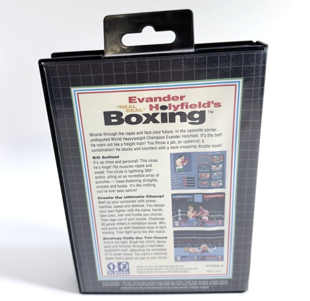 Evander Holyfield's "Real Deal" Boxing (Sega Genesis, 1992) Game, Case,  Manual