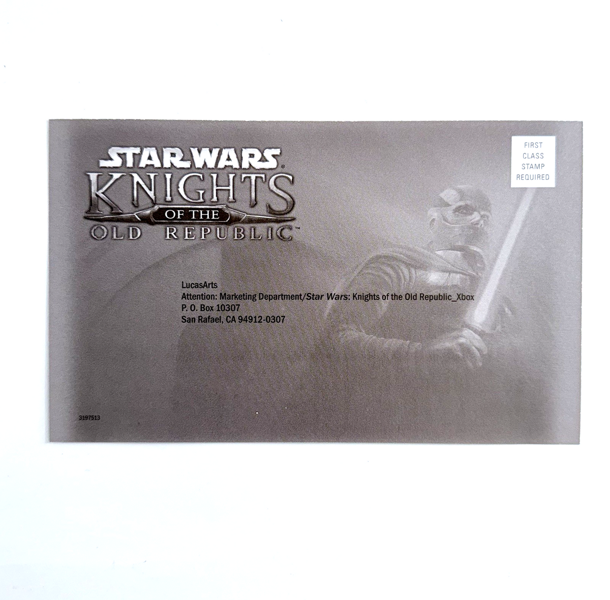 Star Wars Knights of the Old Republic (Xbox, 2003) Game Case Manual Registration