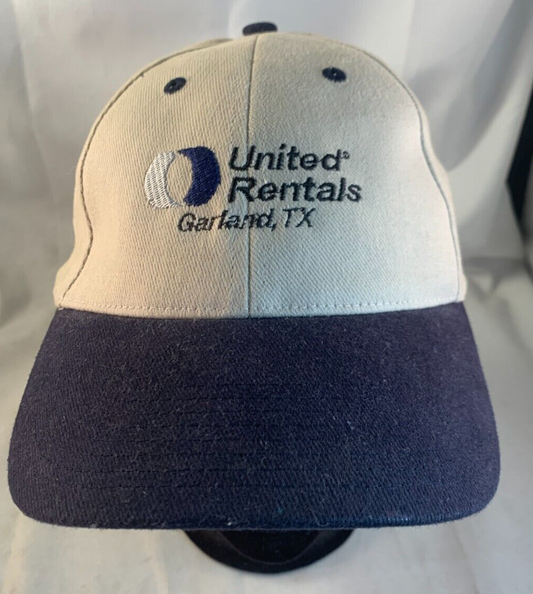 United Rentals Adjustable Blue and Beige Baseball Hat - Garland Texas