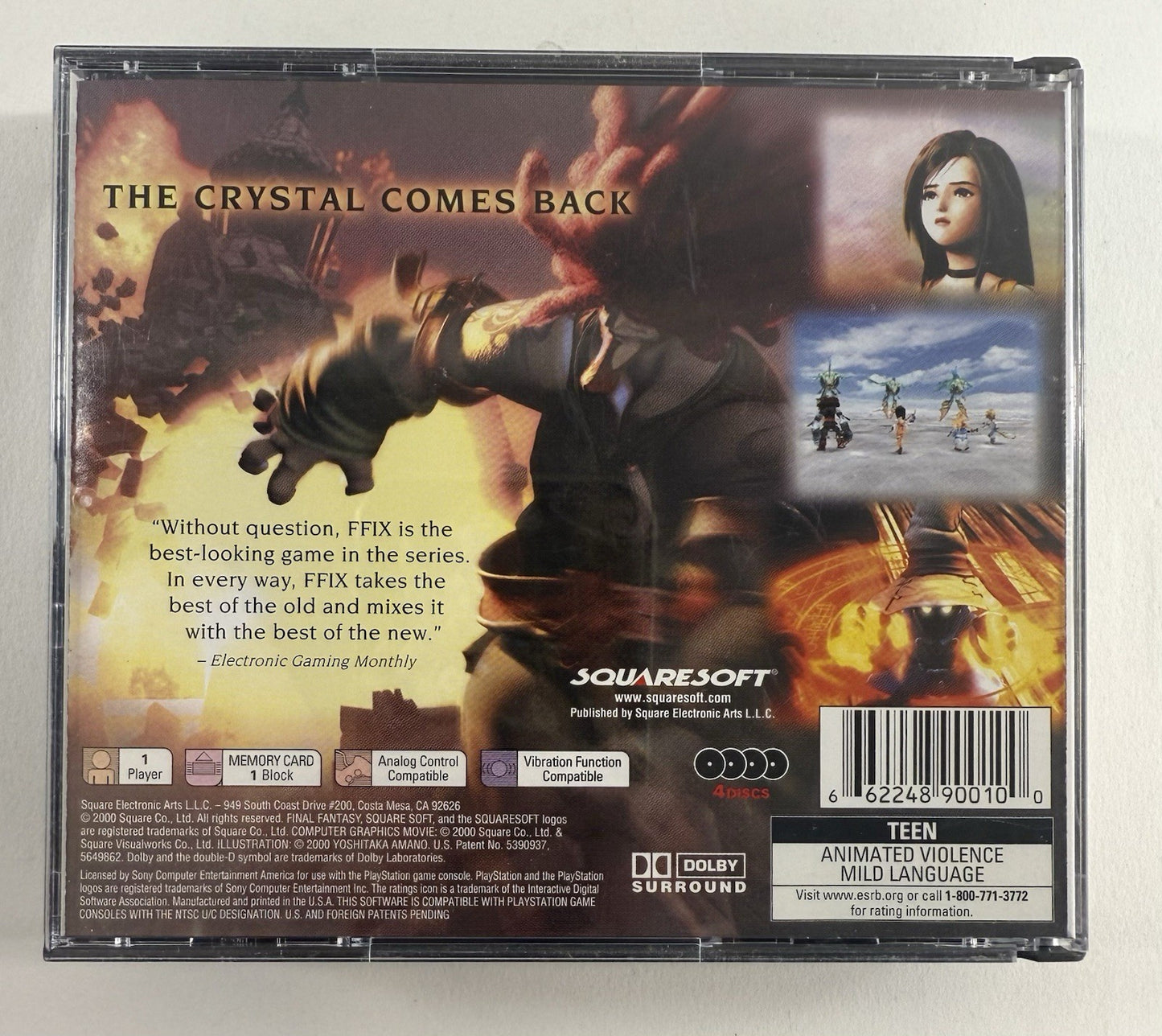 Final Fantasy IX (Sony PlayStation, 2000) Discs Case Manual Insert - Tested