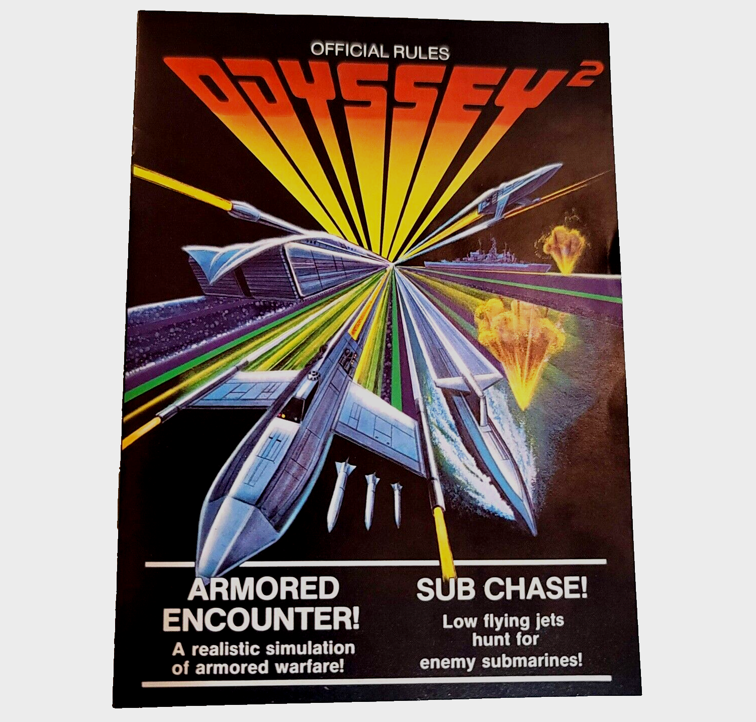 Armored Encounter/Sub Chase (Magnavox Odyssey 2, 1978) Game Case Manual - Tested