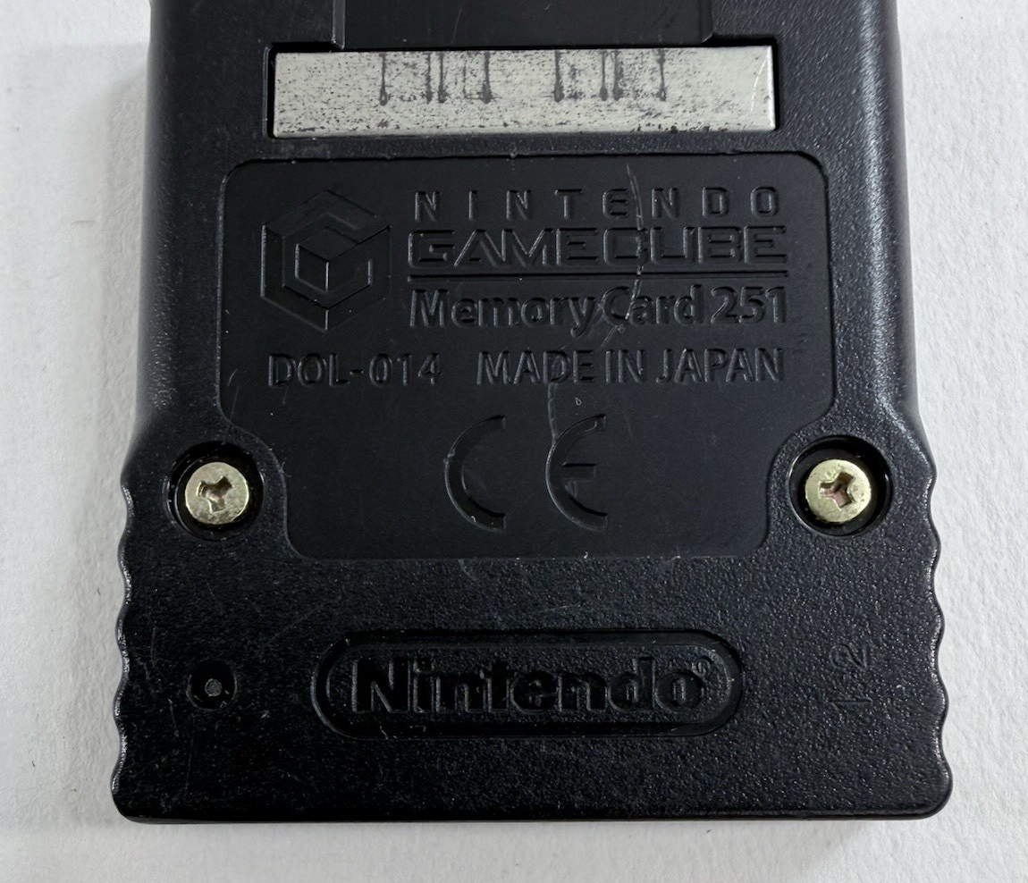Nintendo GameCube Black Memory Card 251 DOL-104 - Tested and Working