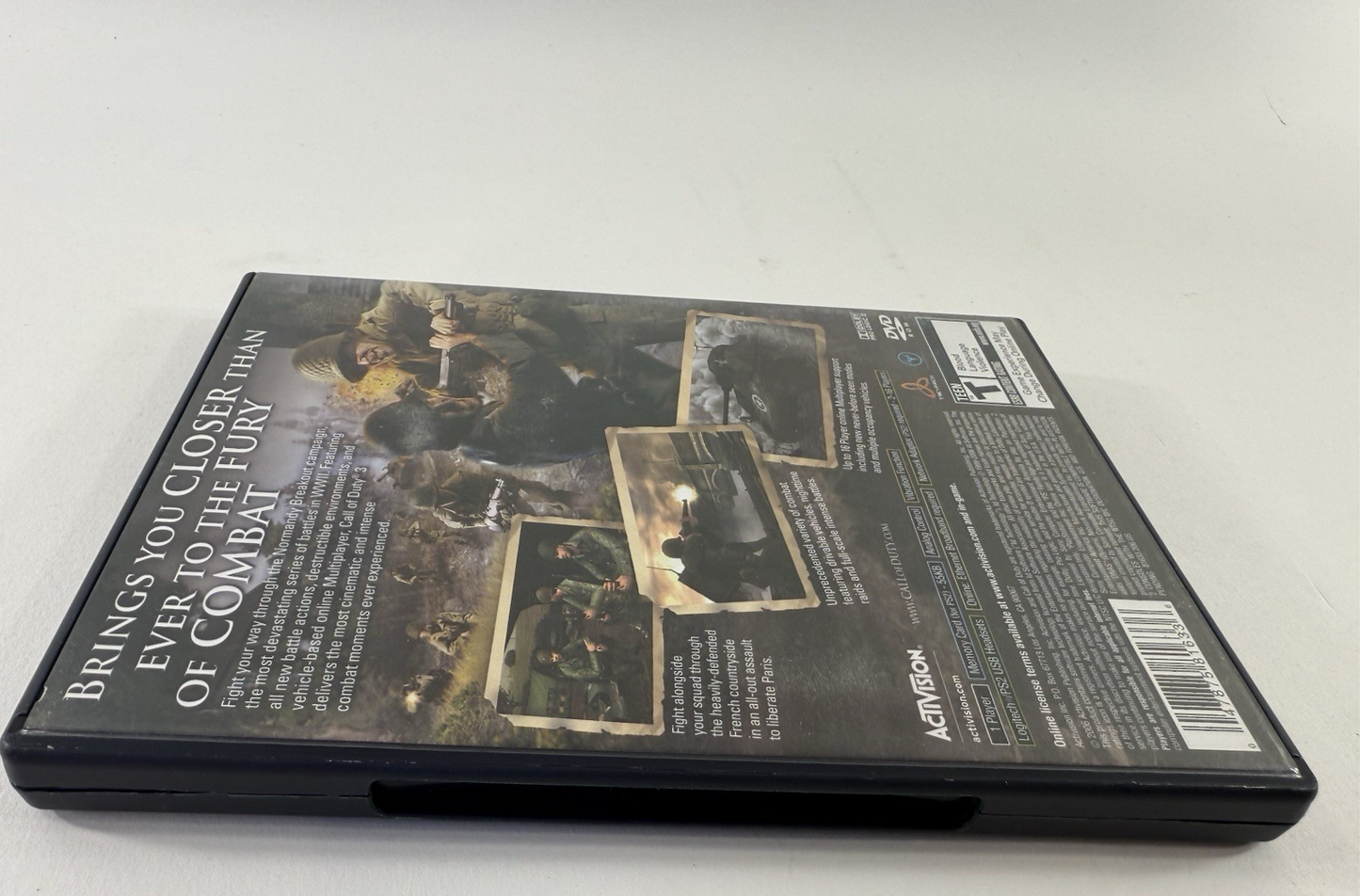 Call of Duty 3 (Sony PlayStation 2, 2006) Game Case Manual - Tested And Working