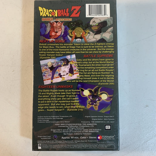 Dragon Ball Z: Babidi Battle Royale FUNimation VHS 2001 - NEW