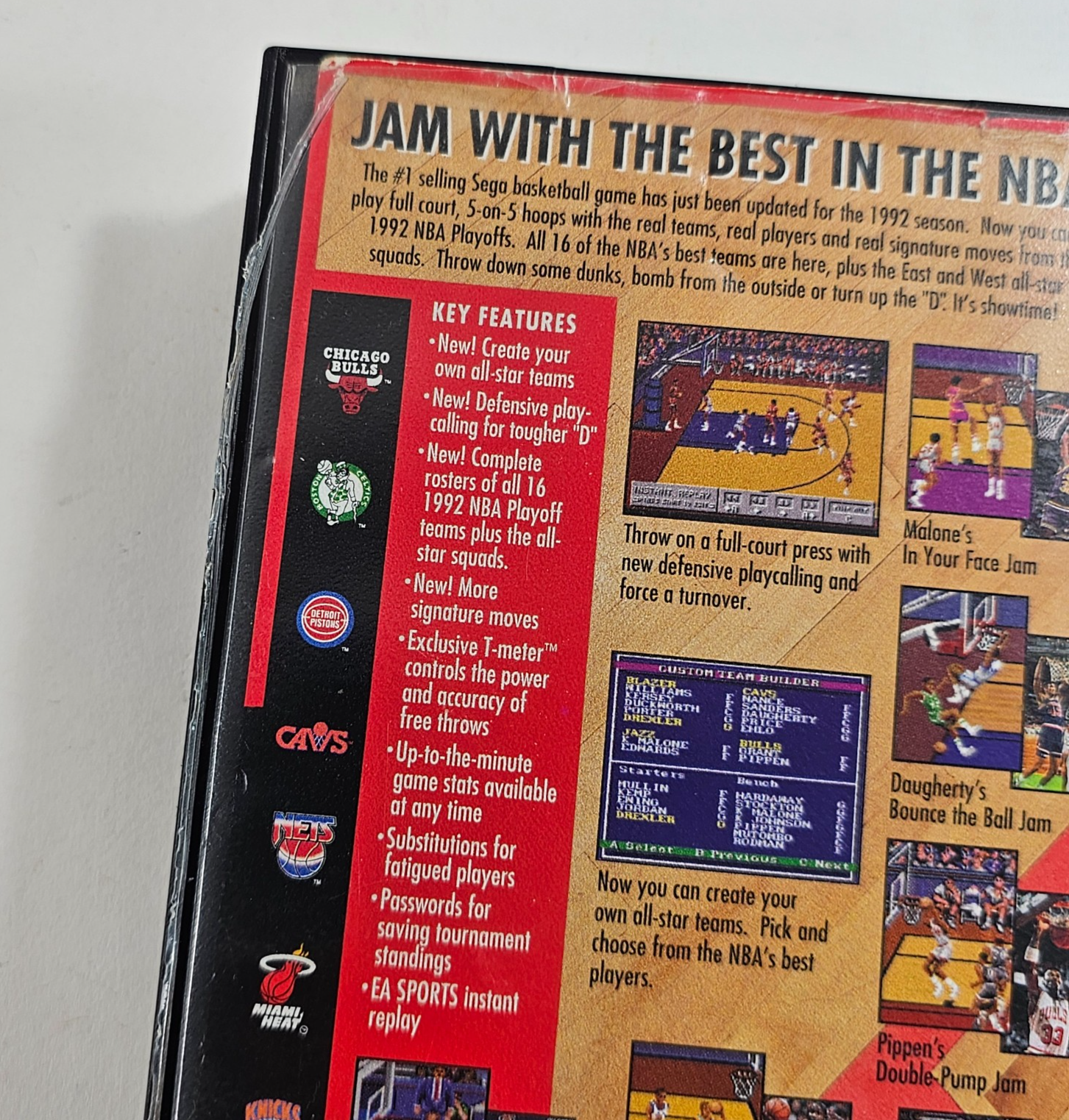 Bulls vs. Blazers and the NBA Playoffs (Sega Genesis, 1993) Game & Case - Tested