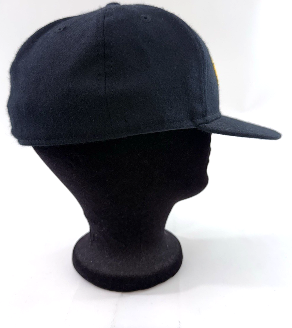 Blac Label Premium Skull Eagle 7 3/8 Black Embroidered Streetwear Fitted Cap