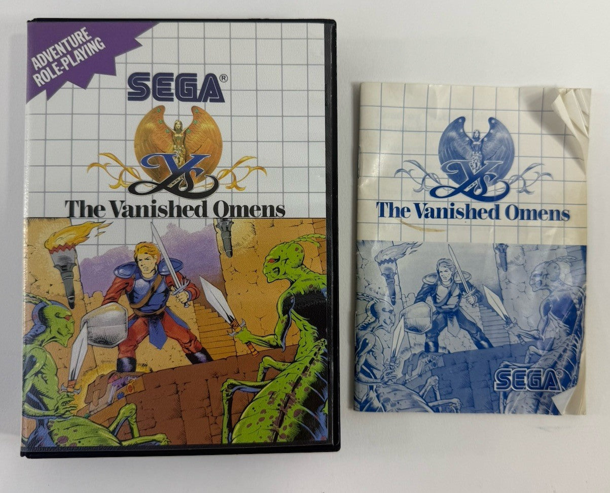 YS: The Vanished Omens (Sega Master System, 1988) Case And Manual Only - No Game