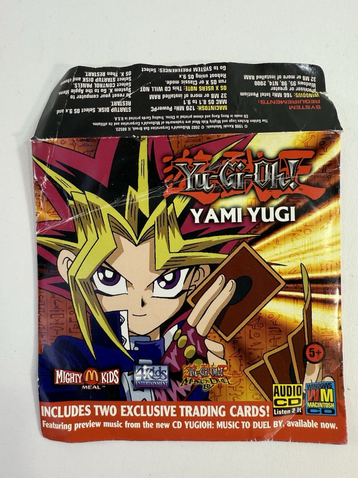 Yu-Gi-Oh! McDonald's Mighty Kids Meal Yami Yugi Music To Duel By CD (No Cards)