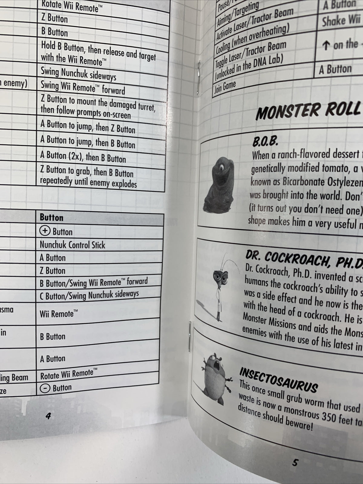 Monsters vs. Aliens (Nintendo Wii, 2009) Game Case Manual - Tested and Working