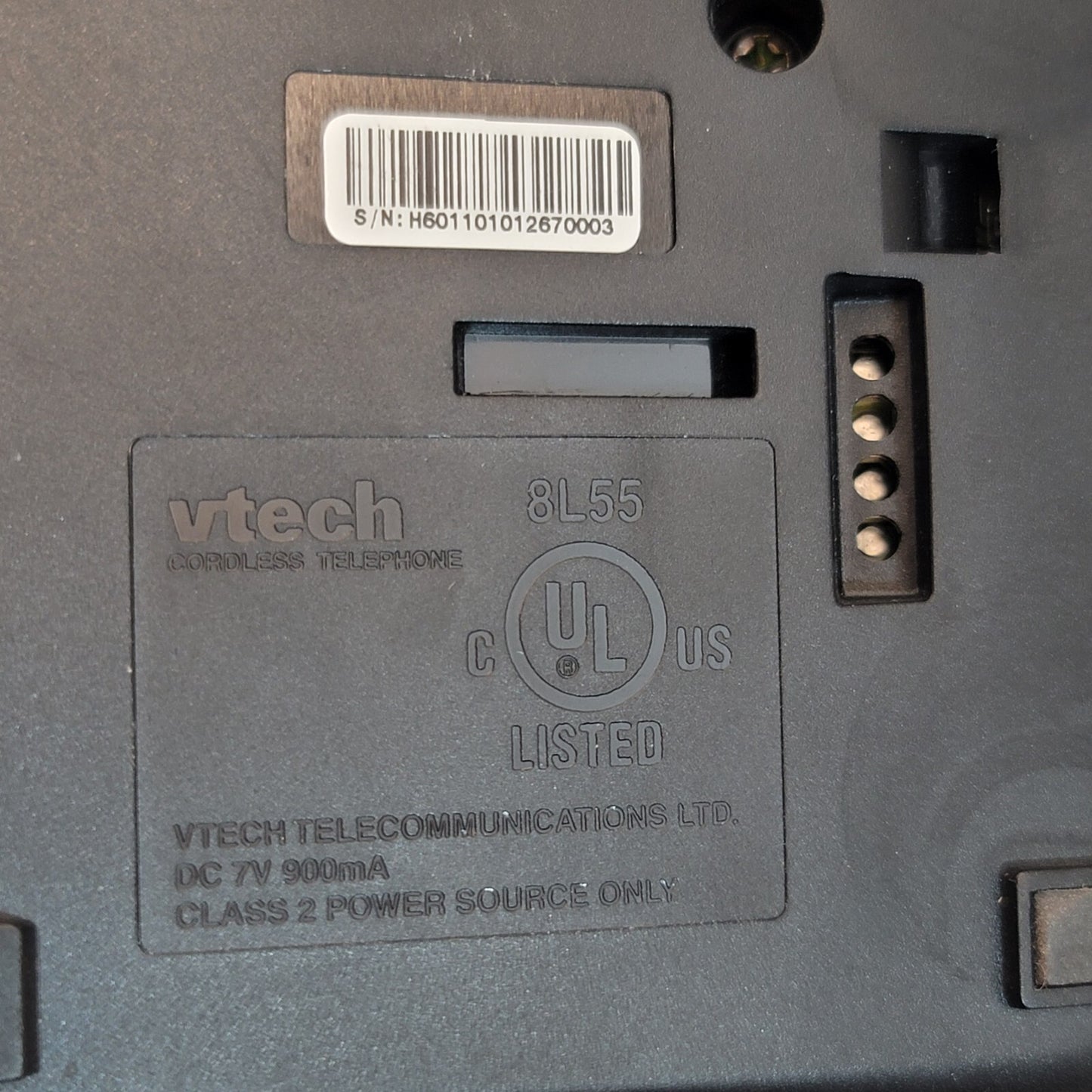 VTech 2.4V GIGA PHONE Cordless Phone Charging Base Model 2461 and Power Supply