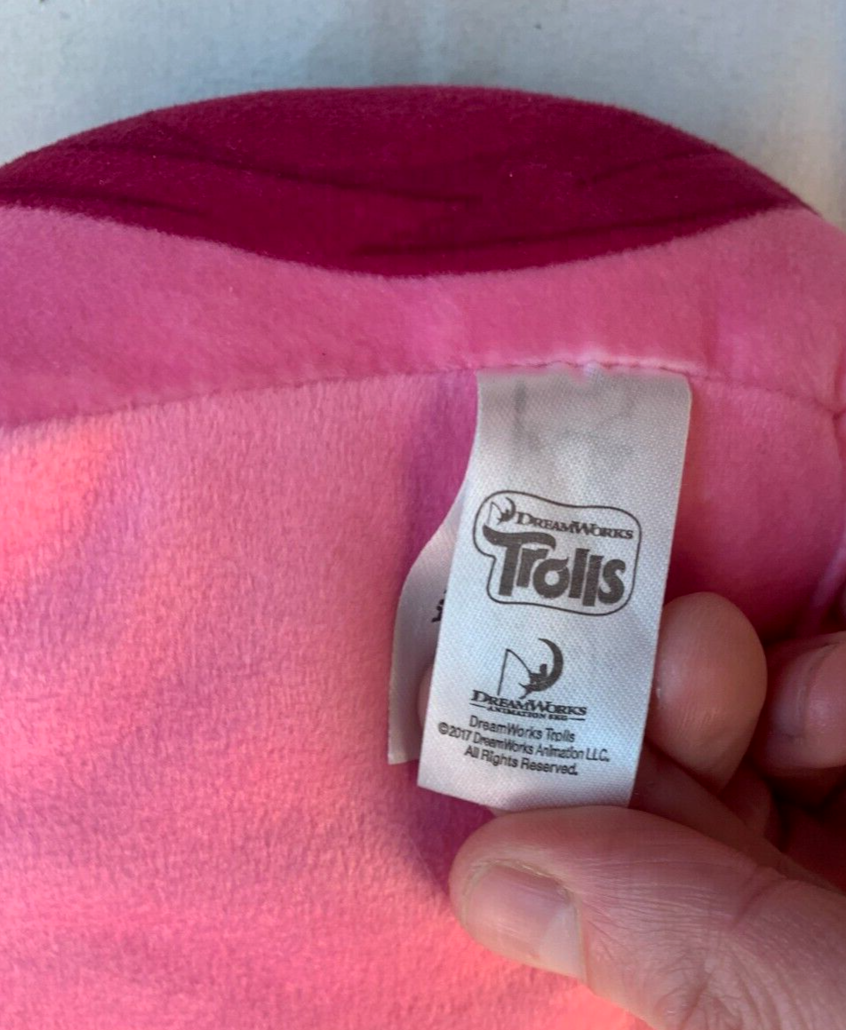 2017 DreamWorks Trolls 6" Princess Poppy Pink Cube Plush