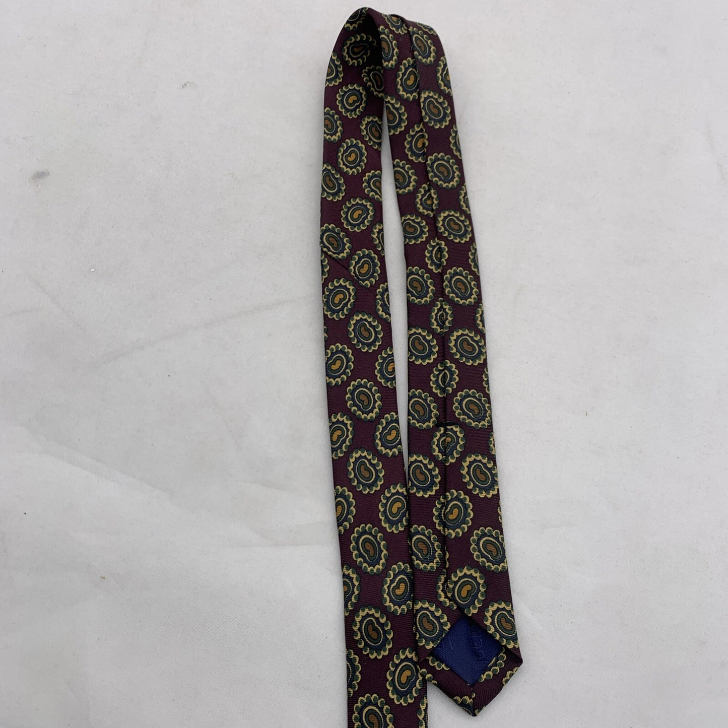 Vintage Liberty of London Tie 58” Geometric Print Silk Neck Tie - Made In USA