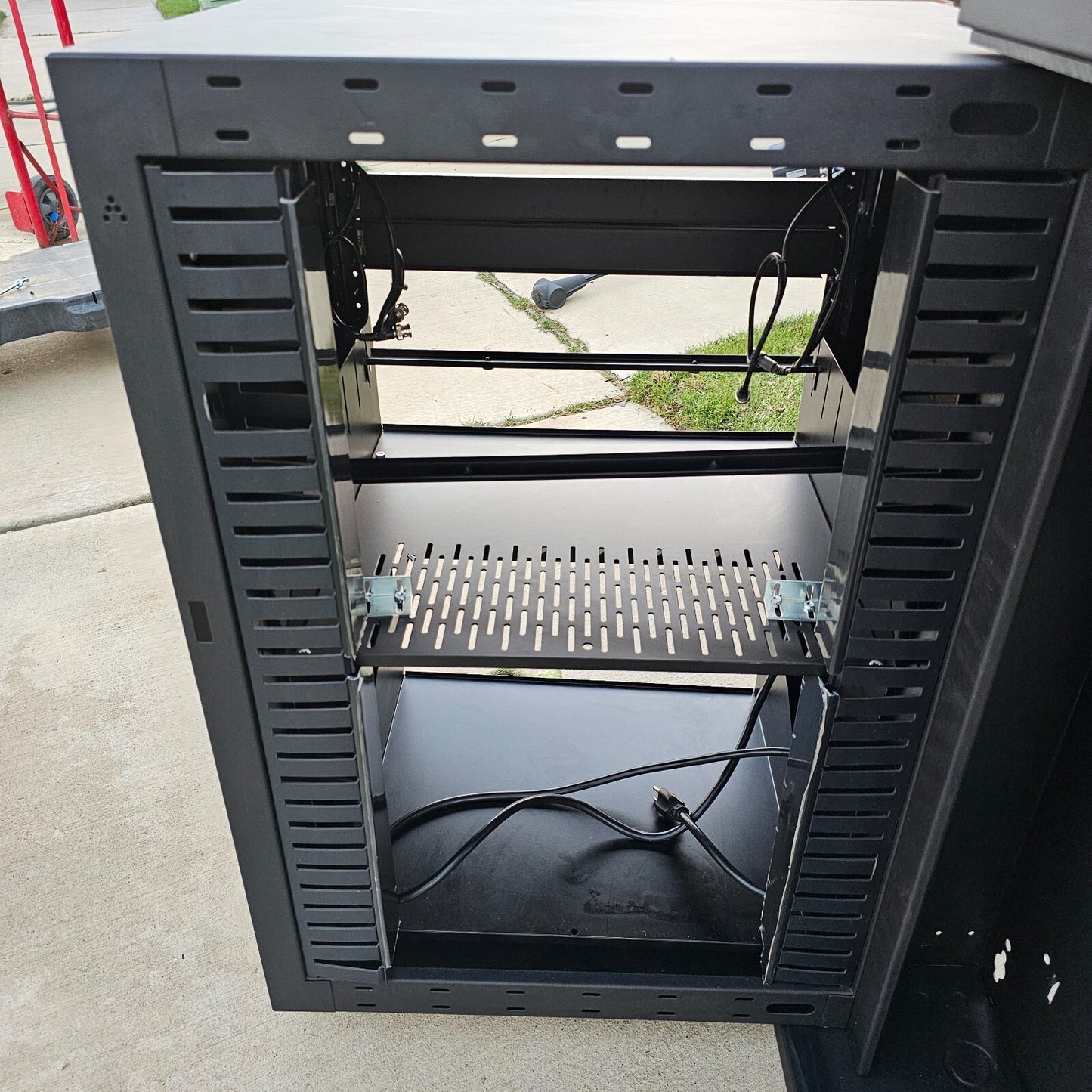 Stage Front Presentation Systems Custom Mounted Audio/Video Cabinet - Read