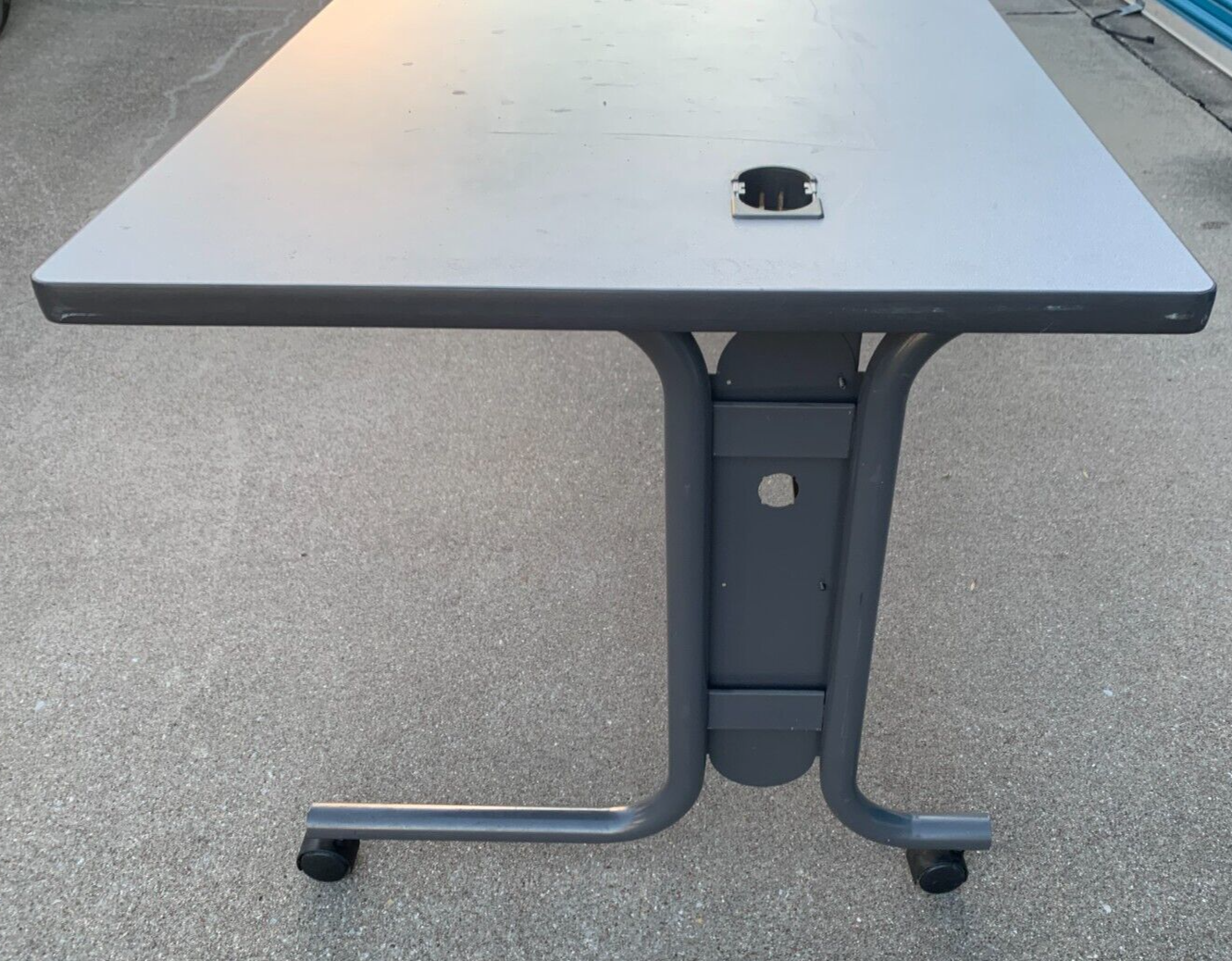 72"x30" Training Room Workstation Table with Lockable Wheels