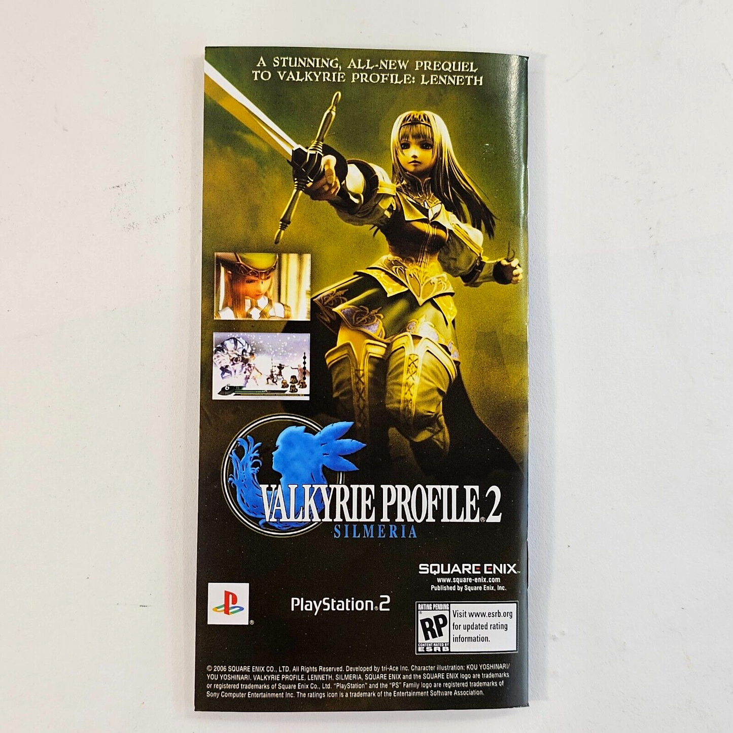 Valkyrie Profile: Lenneth (Sony PSP, 2006) Game Case Manual Registration Card
