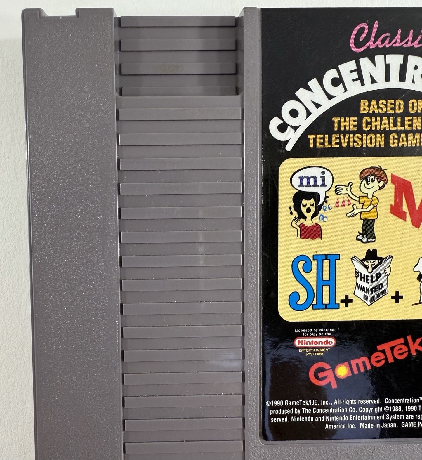 Classic Concentration (Nintendo NES, 1990) Game Cartridge - Tested and Working