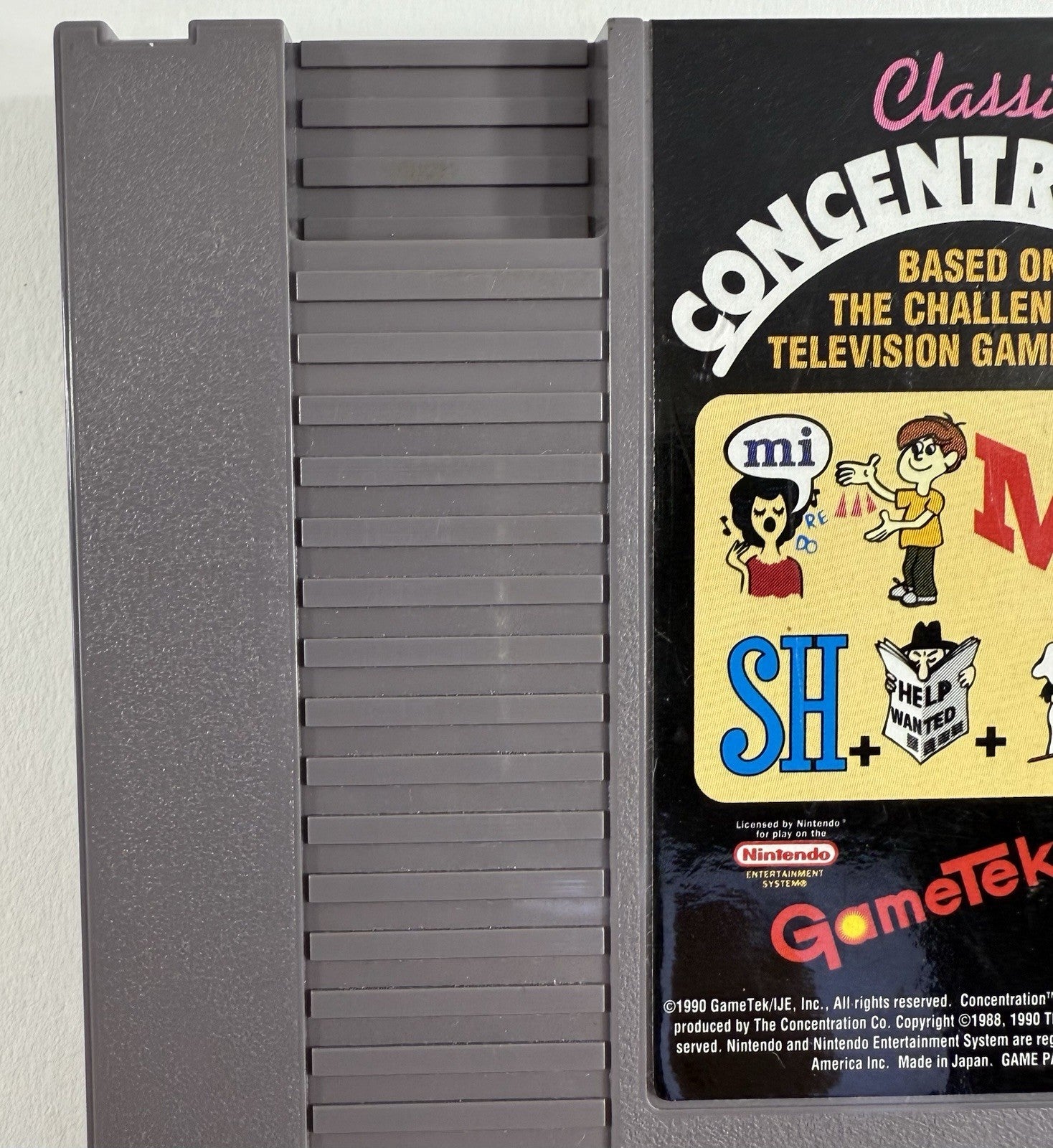 Classic Concentration (Nintendo NES, 1990) Game Cartridge - Tested and Working