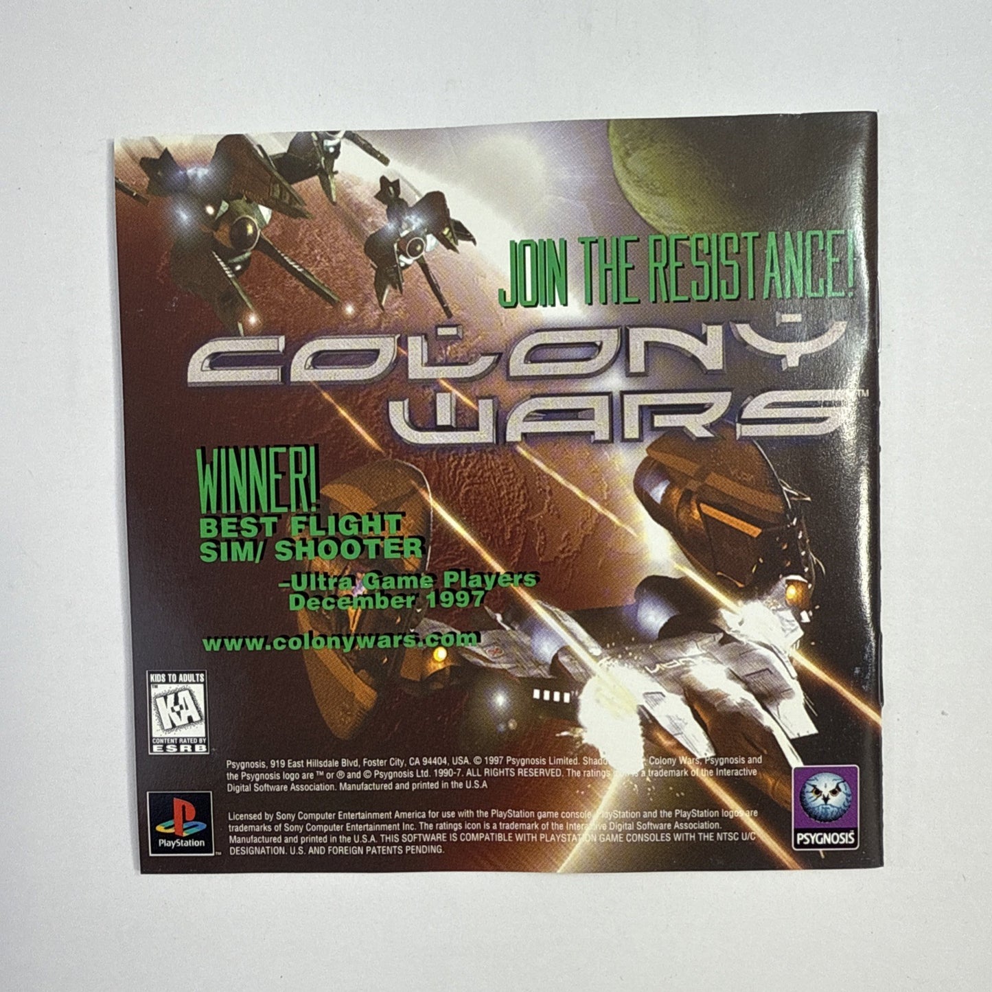 Shadow Master (Sony Playstation 1, 1997) Game Case Manual