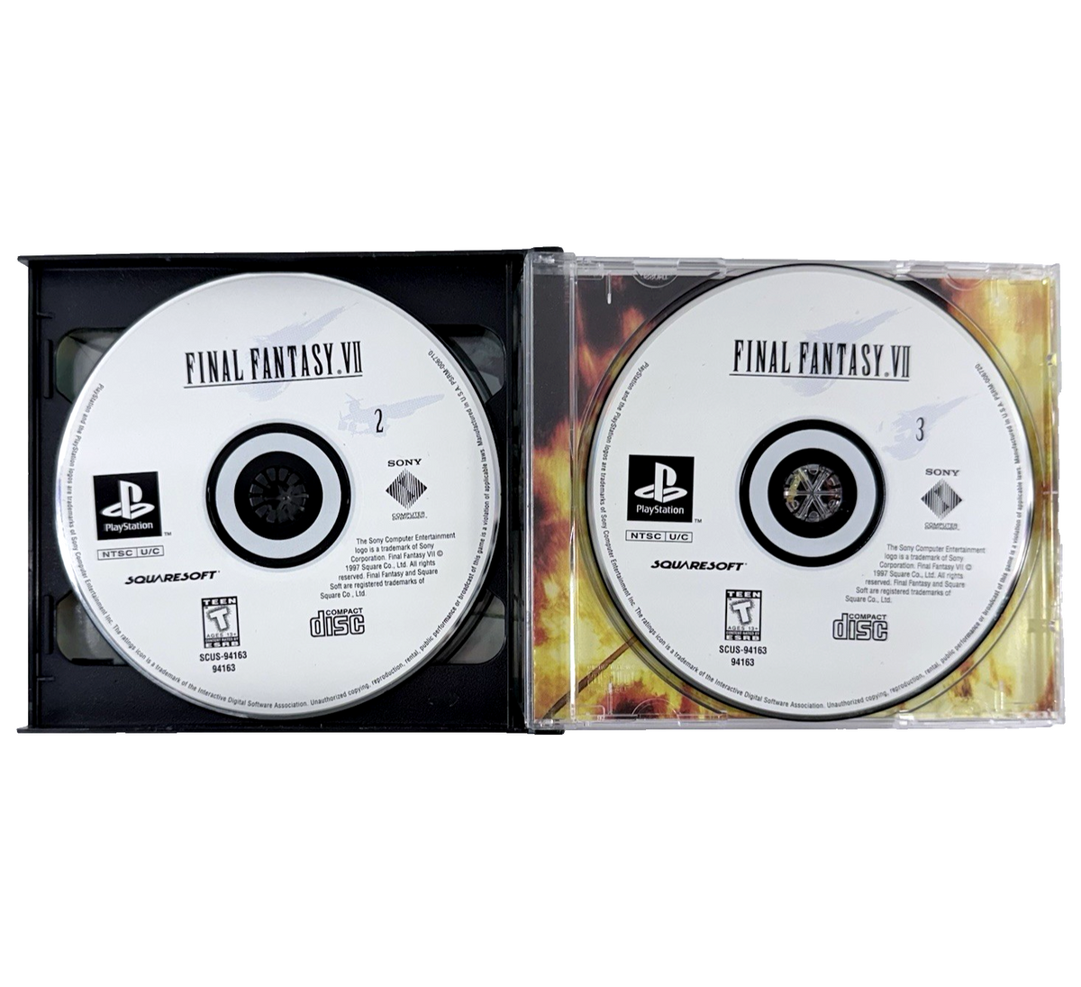 Final Fantasy VII (PlayStation 1, 1997) GH Game Discs and Case - Tested