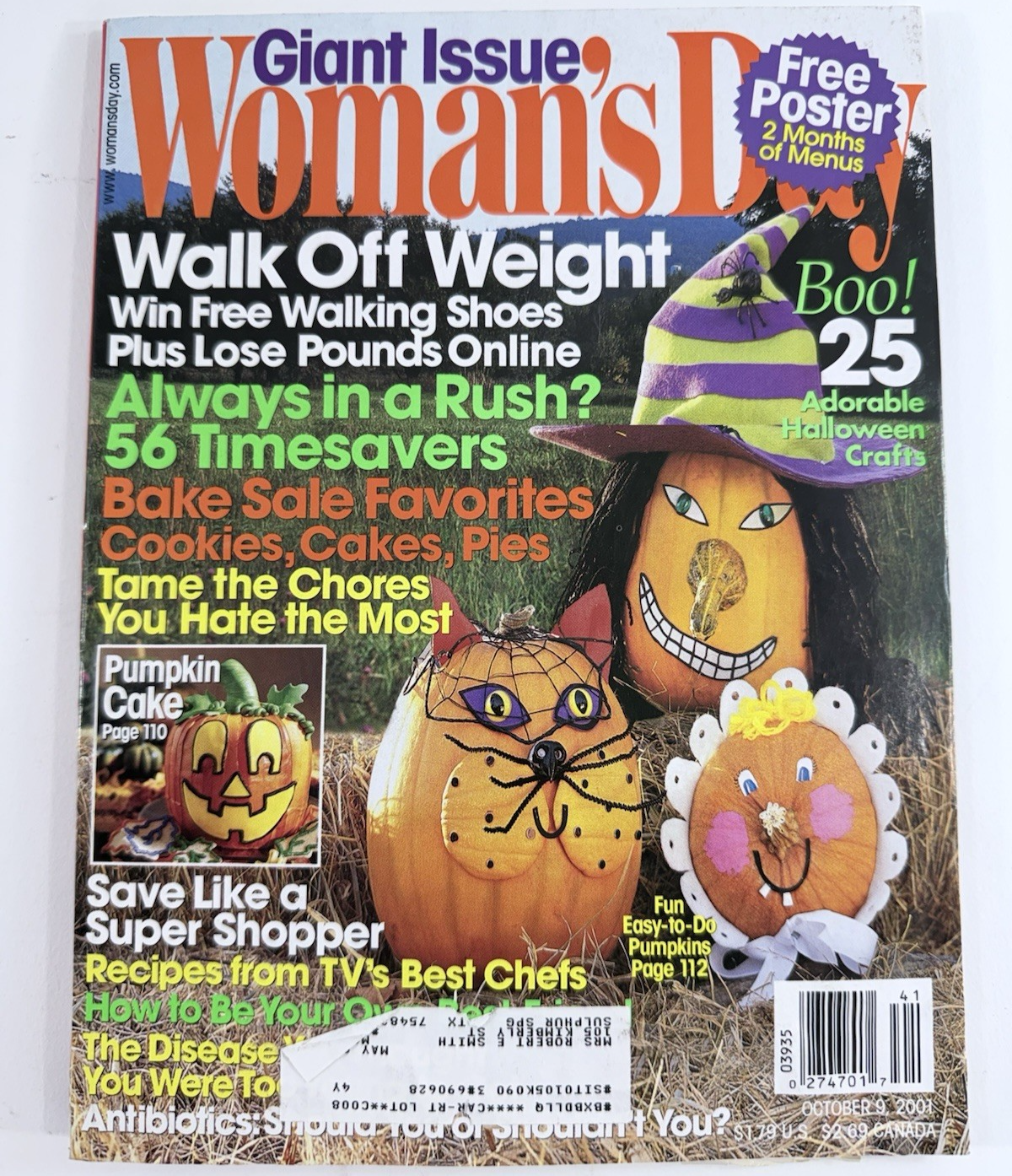 Woman’s Day Magazine (2001, Set Of 5) Recipes, Holiday Ideas, Special Inserts