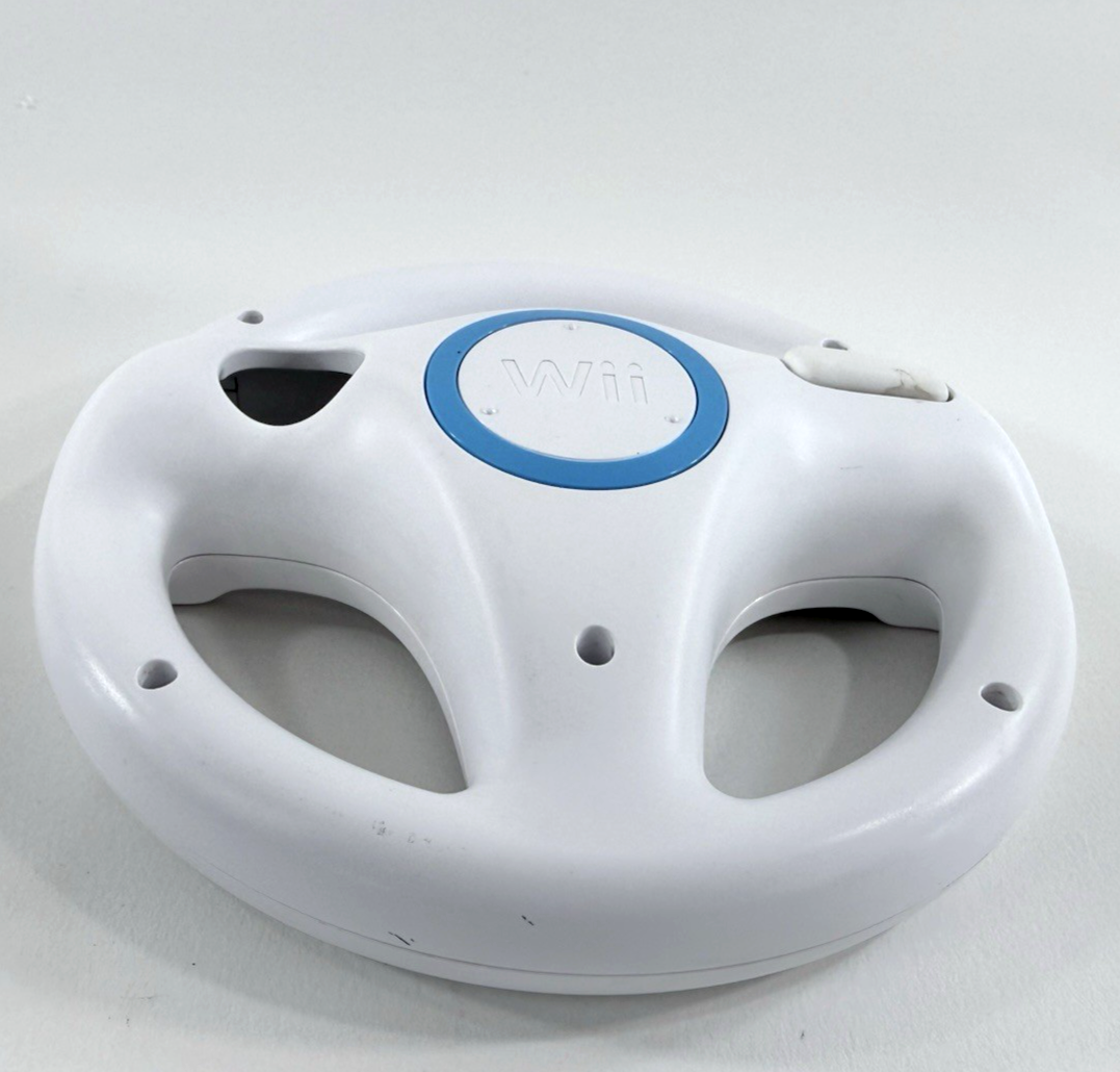 Nintendo Wii White Steering Wheel Attachment RVL-024 (Set of 2)