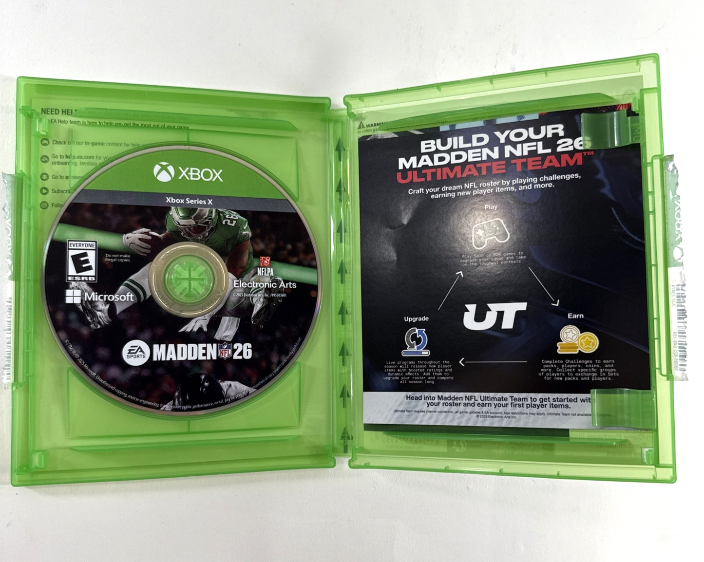 Madden NFL 26 (Microsoft Xbox Series X|S, 2025) Game Case Insert - Tested