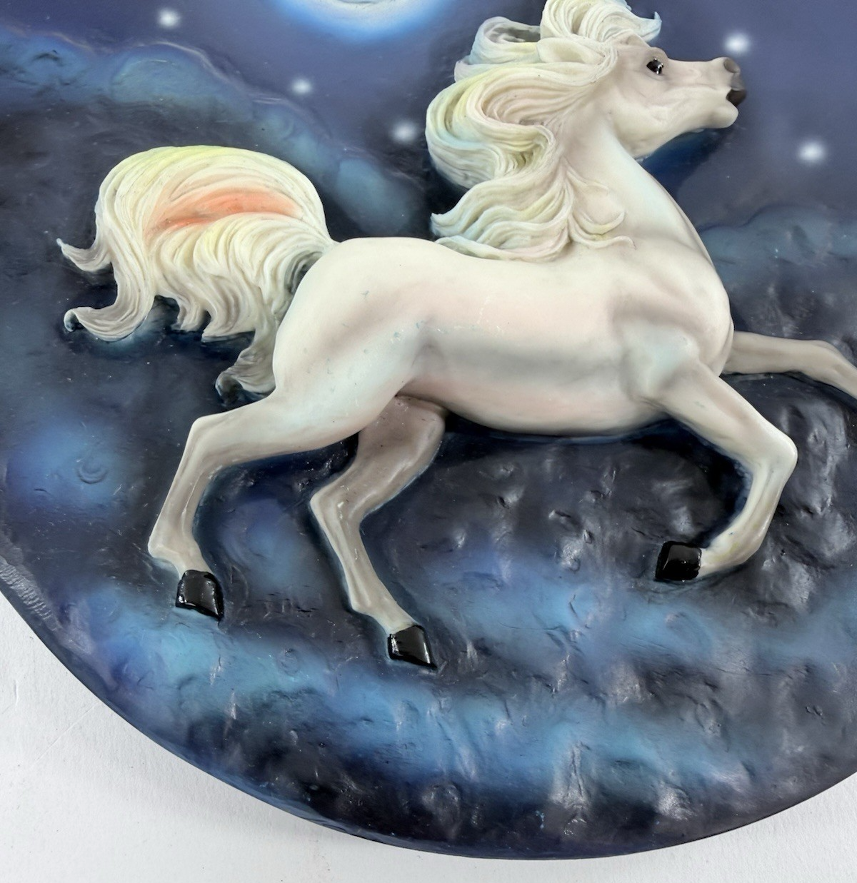 Whimsical 7.5” Moonlit Unicorn Textured Decorative Plate