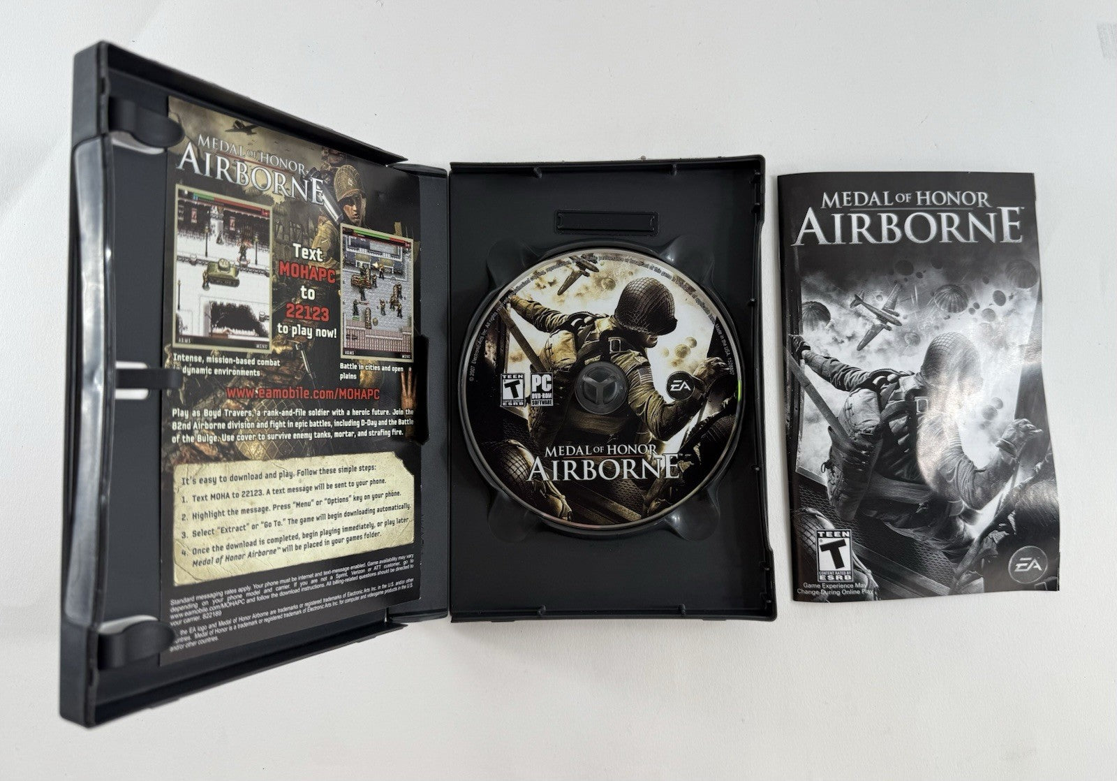 Medal of Honor: Airborne (PC DVD, 2007) Game, Case, Manual, and Insert