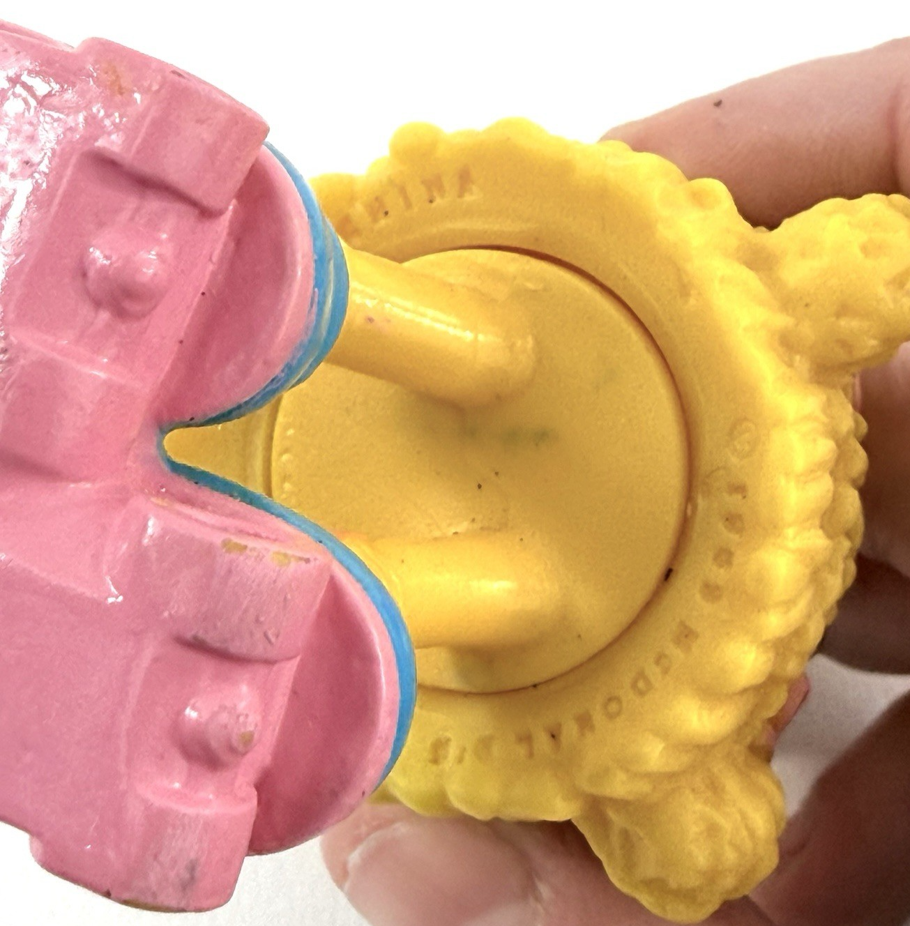 McDonalds 1989 Funny Fry Friends Fry Kids Happy Meal Toys - Red & Yellow