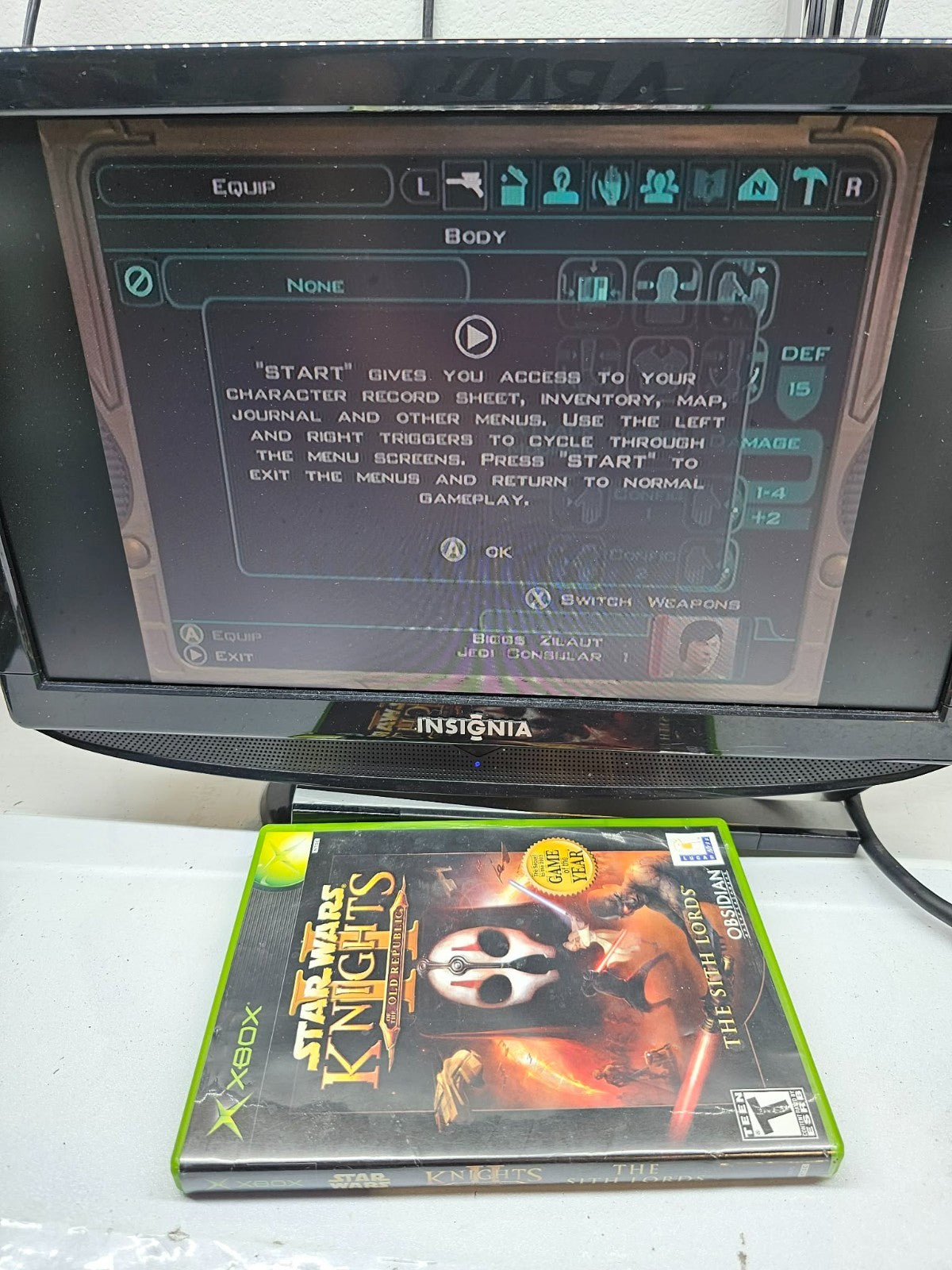 Star Wars Knights of the Old Republic II (Xbox, 2004) Game Case Manual Reg. Card