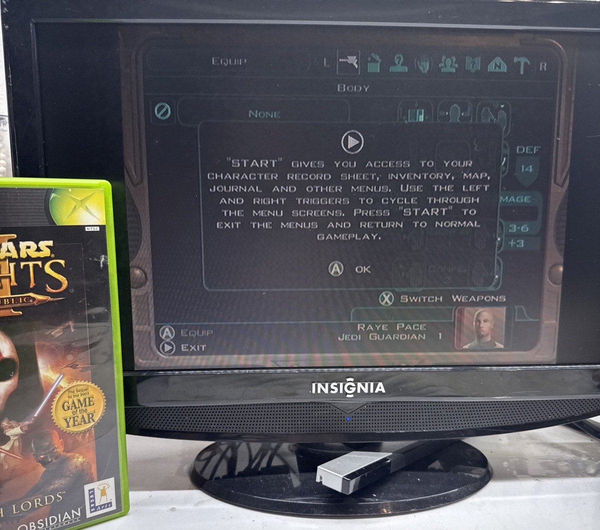 Star Wars: Knights of the Old Republic II (Xbox, 2004) Game Case Manual Reg.