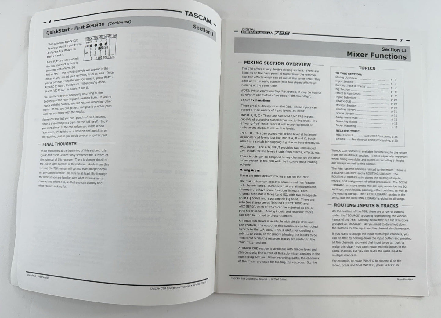 Tascam Digital Portastudio 788 Owner's Operational Tutorial (Paperback, 2000)
