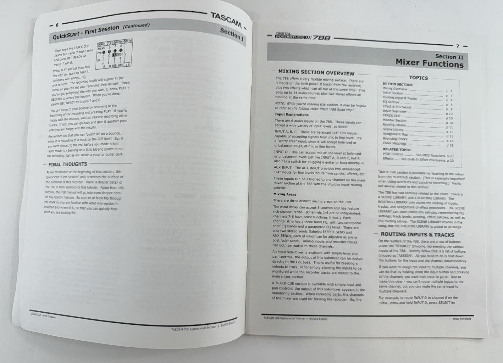 Tascam Digital Portastudio 788 Owner's Operational Tutorial (Paperback, 2000)
