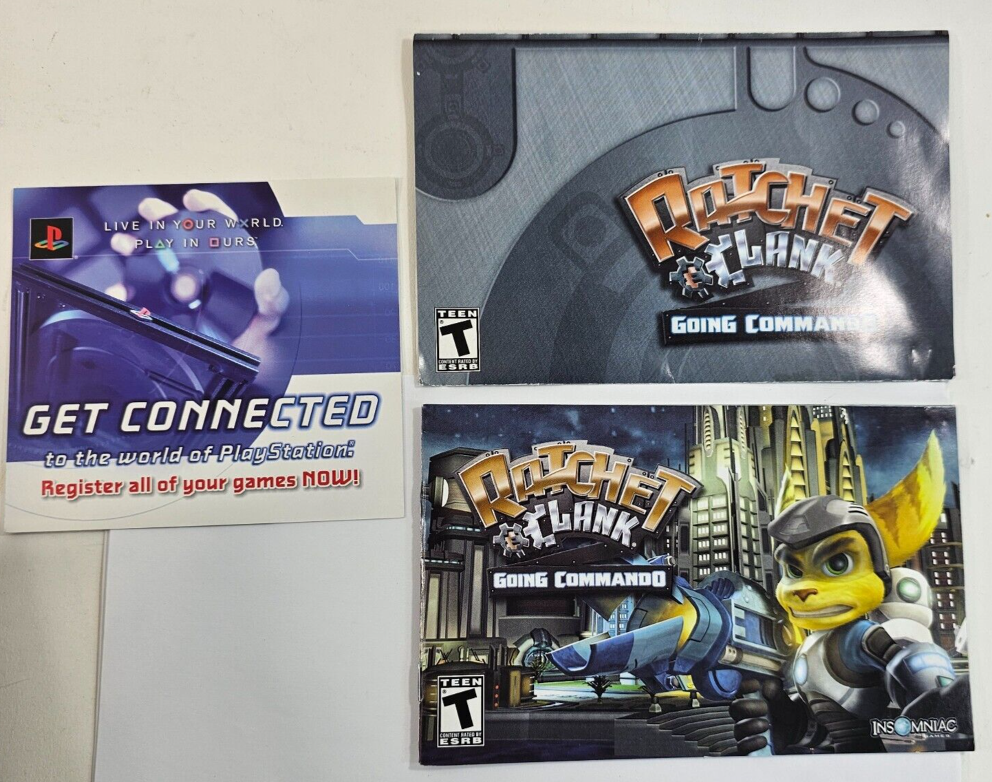 Ratchet & Clank: Going Commando (Sony PlayStation 2, 2004) Game Case Manual Reg.