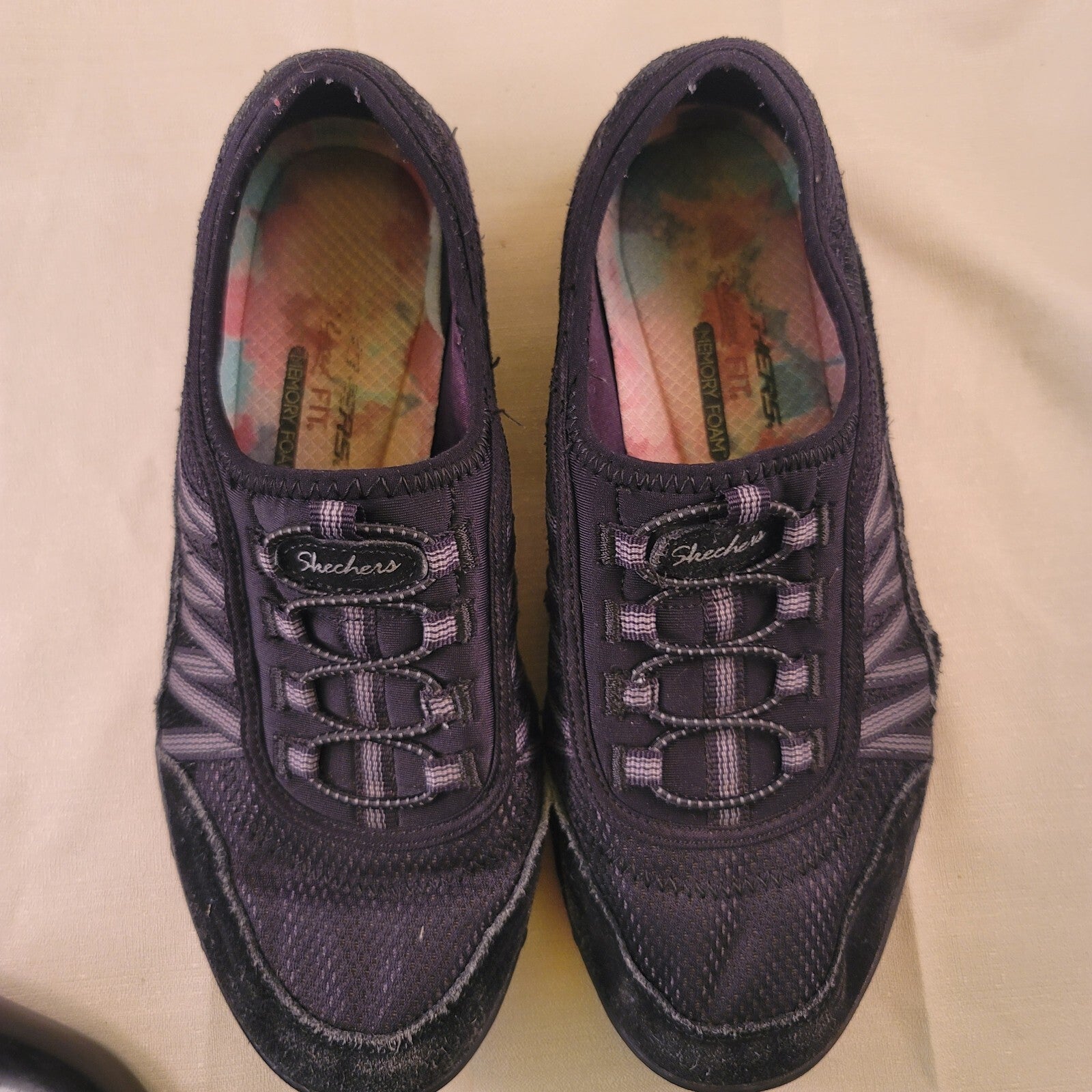 Skechers Women's Breathe Easy Relaxed Fit Memory Foam Shoes 23857 Size 8 Black