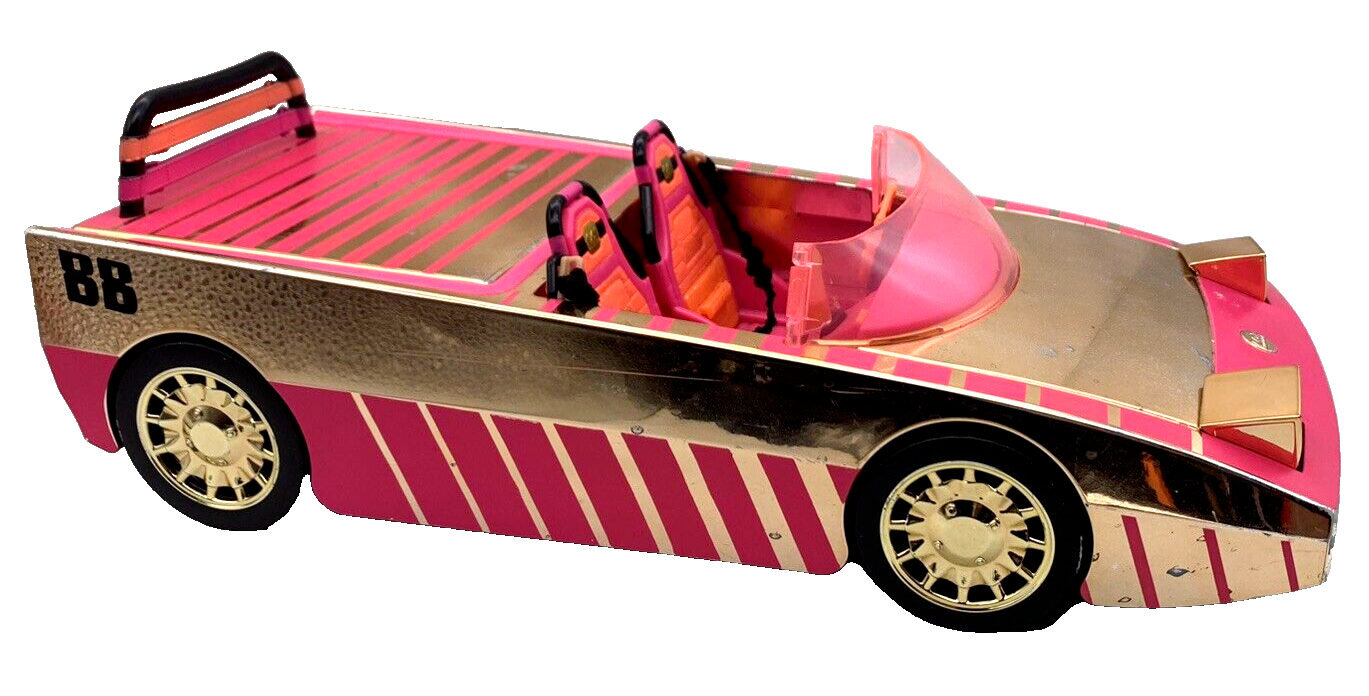 MGA 2019 L.O.L. Surprise Pink/Gold Speedmatic Car Pool Coupe - Lights Work