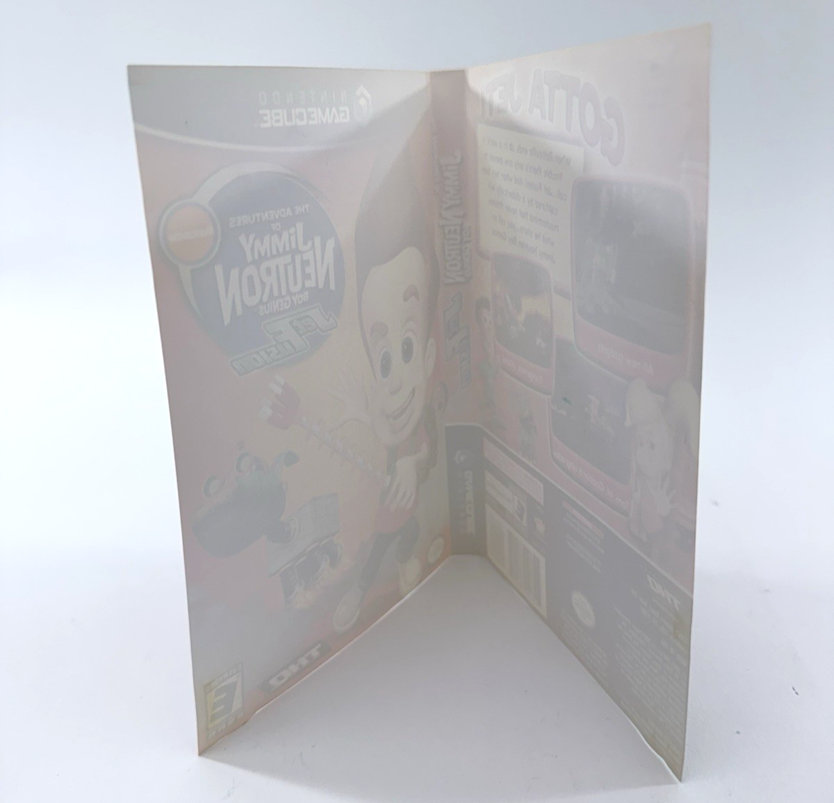 Jimmy Neutron: Boy Genius Jet Fusion GameCube Case, Manual and Insert Only
