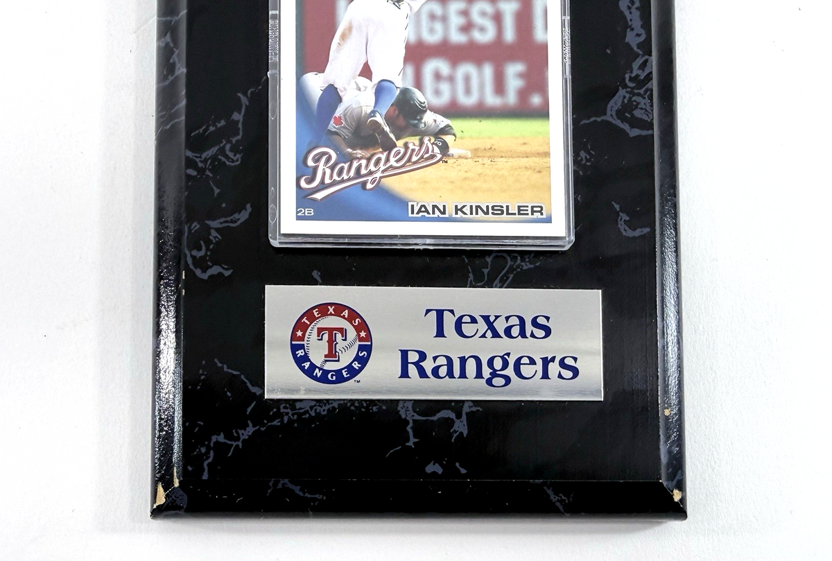 Topps 2010 Ian Kinsler Opening Day Texas Rangers 5x7 Mounted Collectible Card
