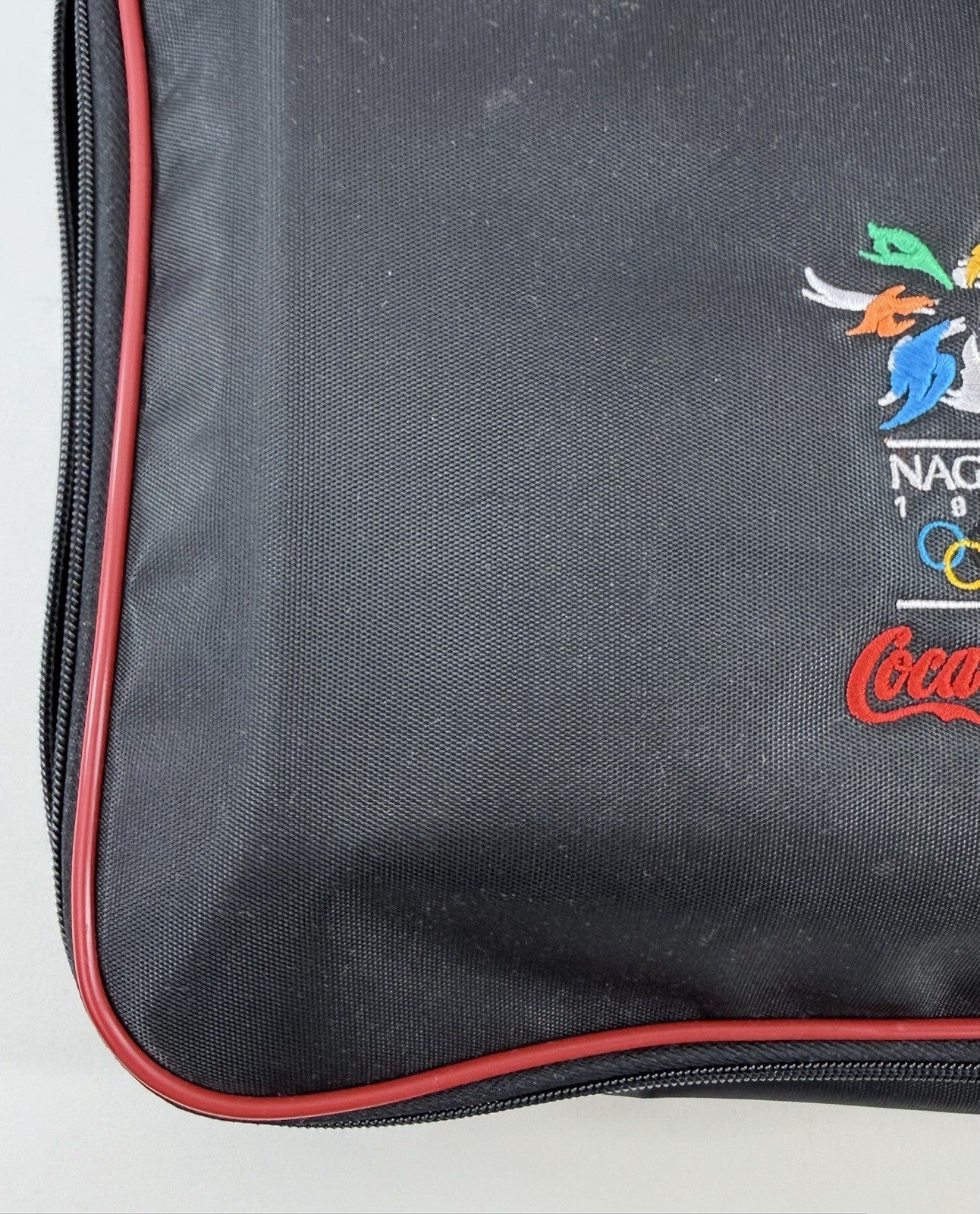 New Nagano 1998 Winter Olympics Official Pin Trading Bag w/Tag + Coca-Cola Pins