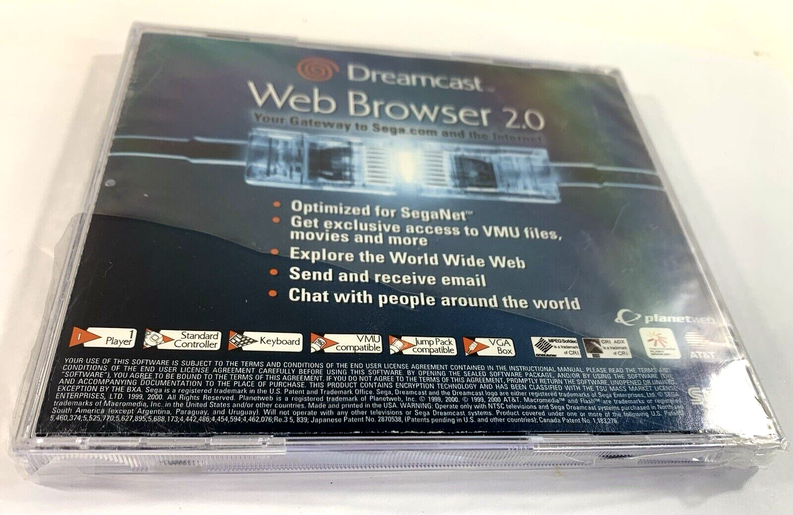 SEGA Dreamcast Web Browser 2.0 (Sega Dreamcast, 2000) -Damaged Plastic, New